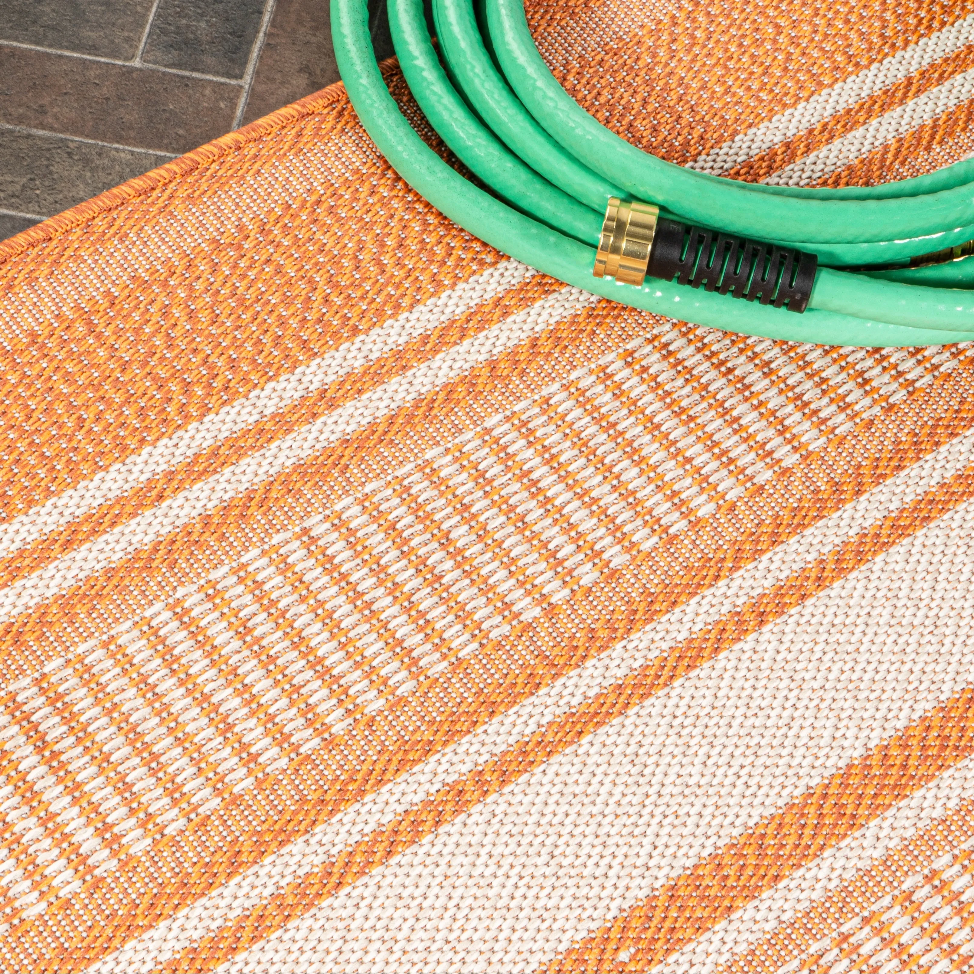JONATHAN Y Negril Modern Double Stripe Indoor/Outdoor Area Rug