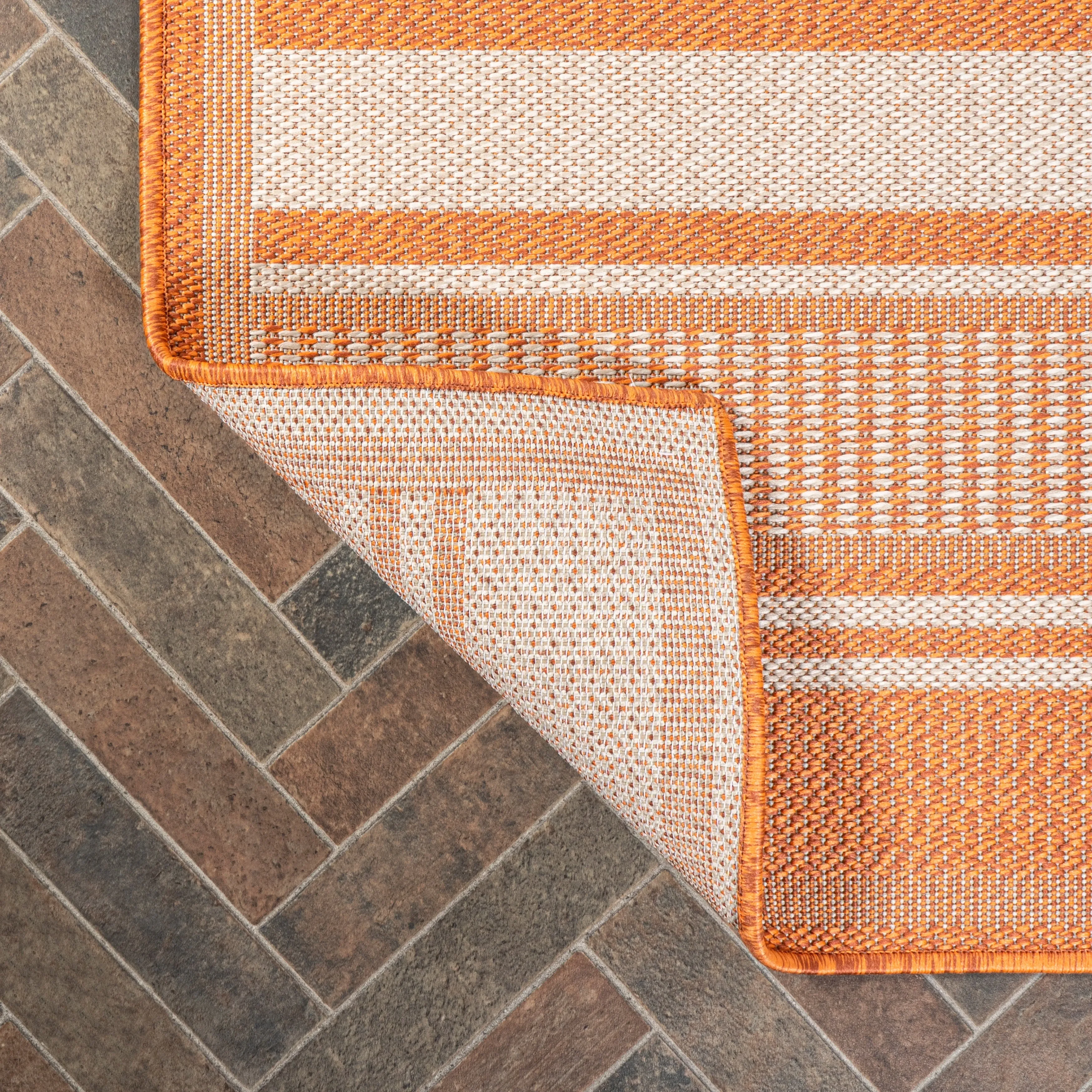 JONATHAN Y Negril Modern Double Stripe Indoor/Outdoor Area Rug