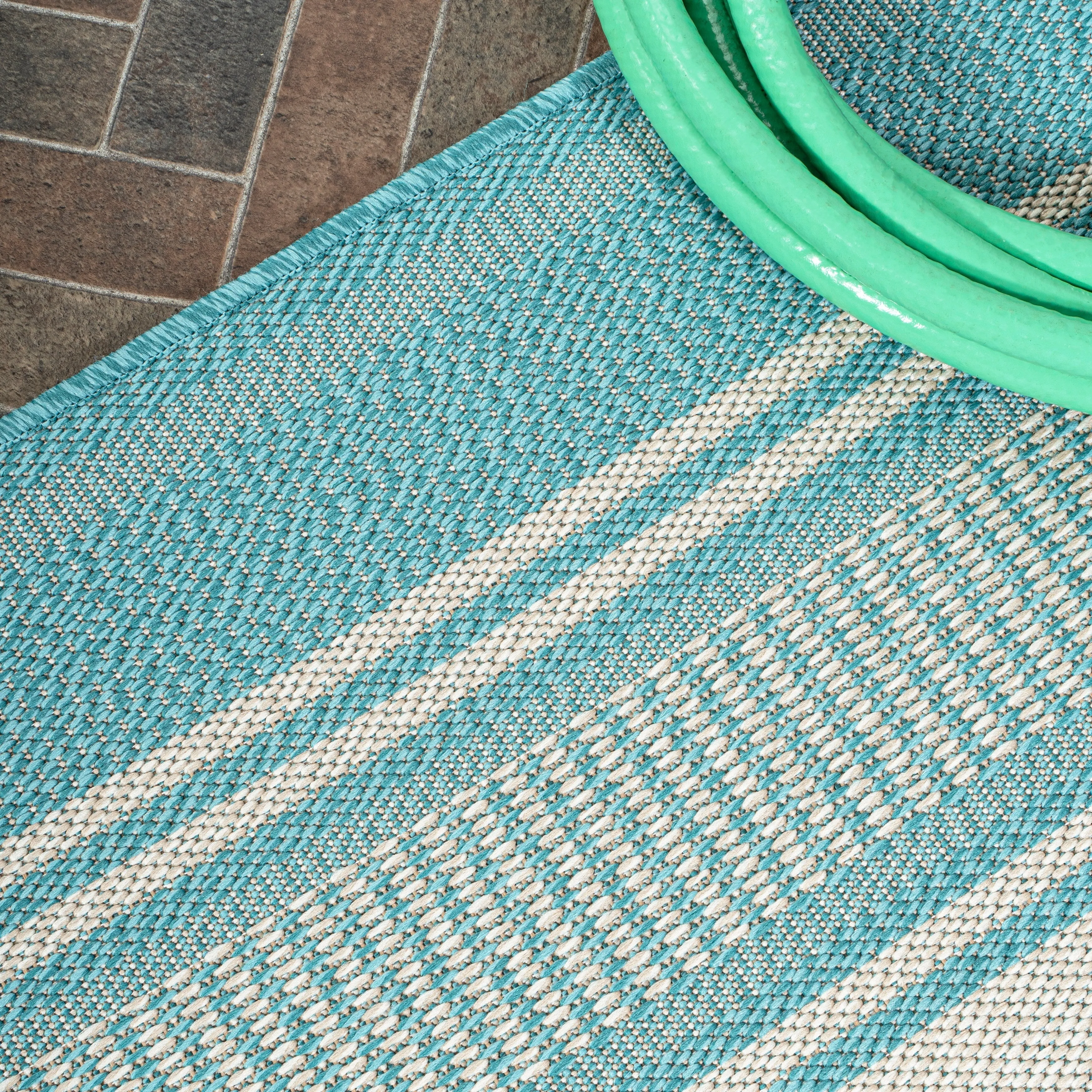 JONATHAN Y Negril Modern Double Stripe Indoor/Outdoor Area Rug