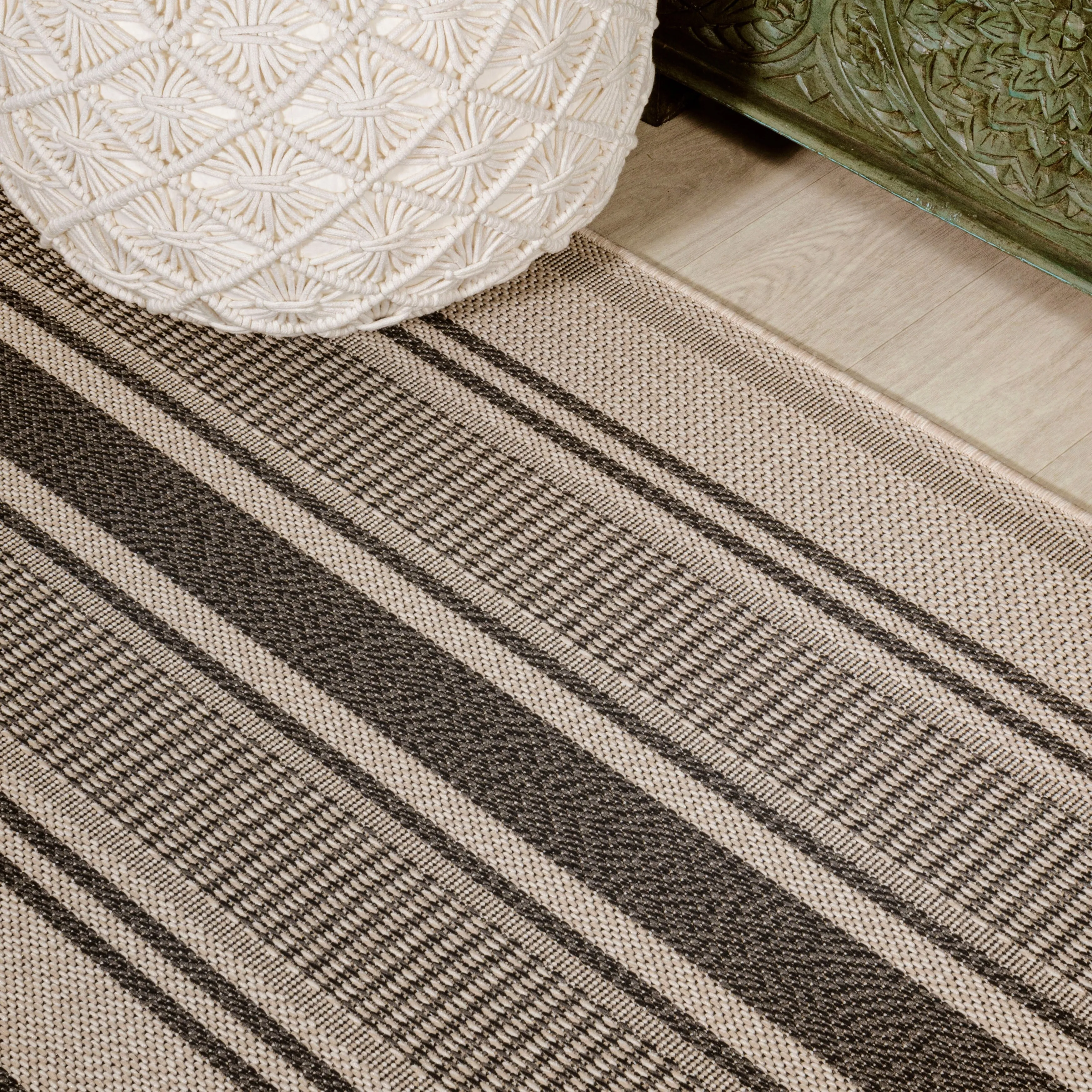JONATHAN Y Negril Modern Double Stripe Indoor/Outdoor Area Rug