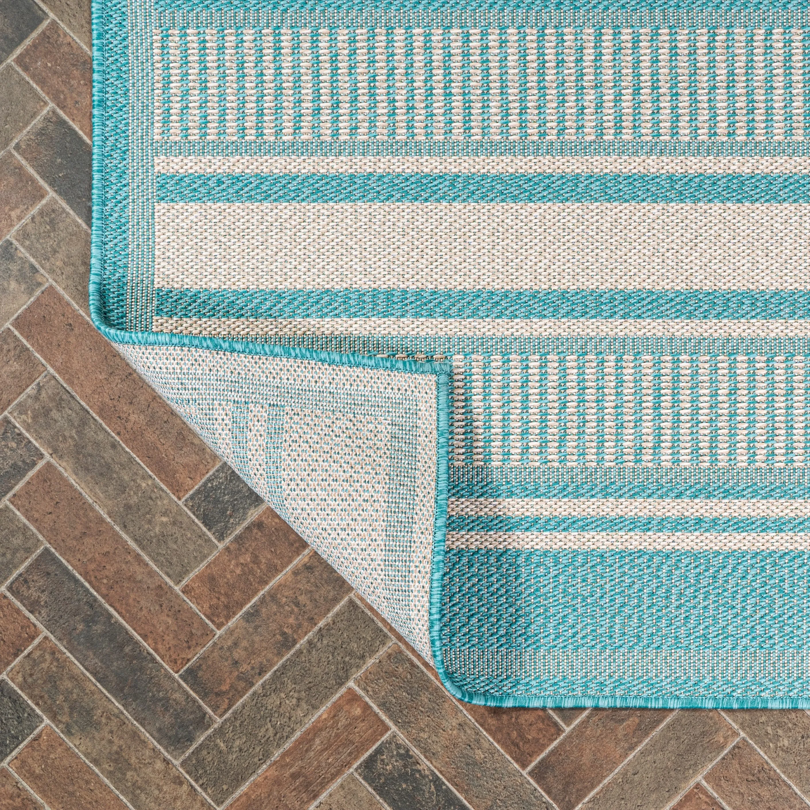 JONATHAN Y Negril Modern Double Stripe Indoor/Outdoor Area Rug