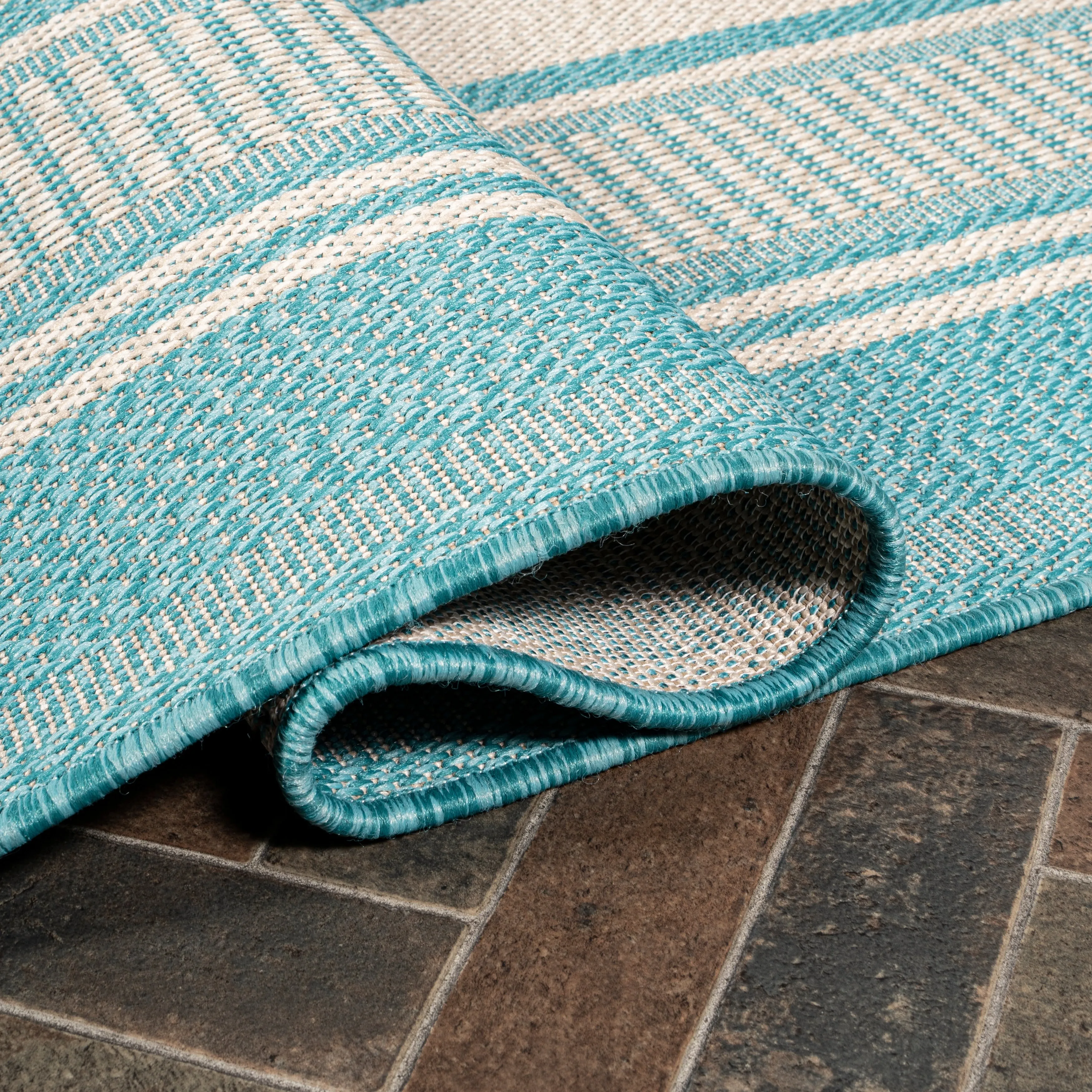 JONATHAN Y Negril Modern Double Stripe Indoor/Outdoor Area Rug