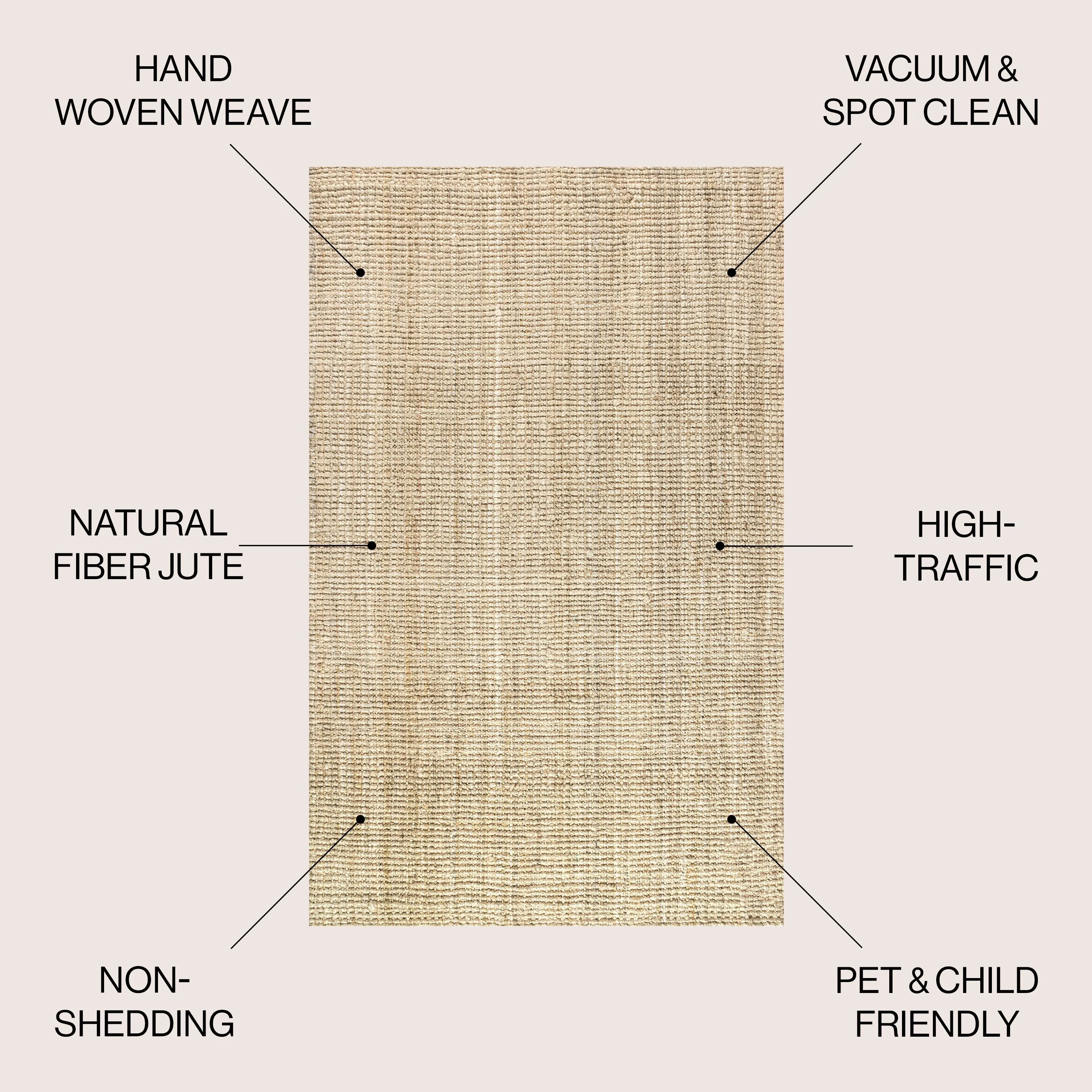 JONATHAN Y Pata Hand Woven Chunky Jute Area Rug