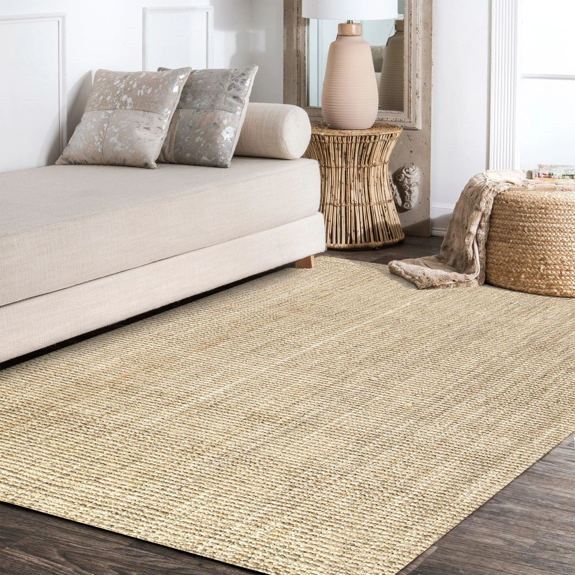 JONATHAN Y Pata Hand Woven Chunky Jute Area Rug