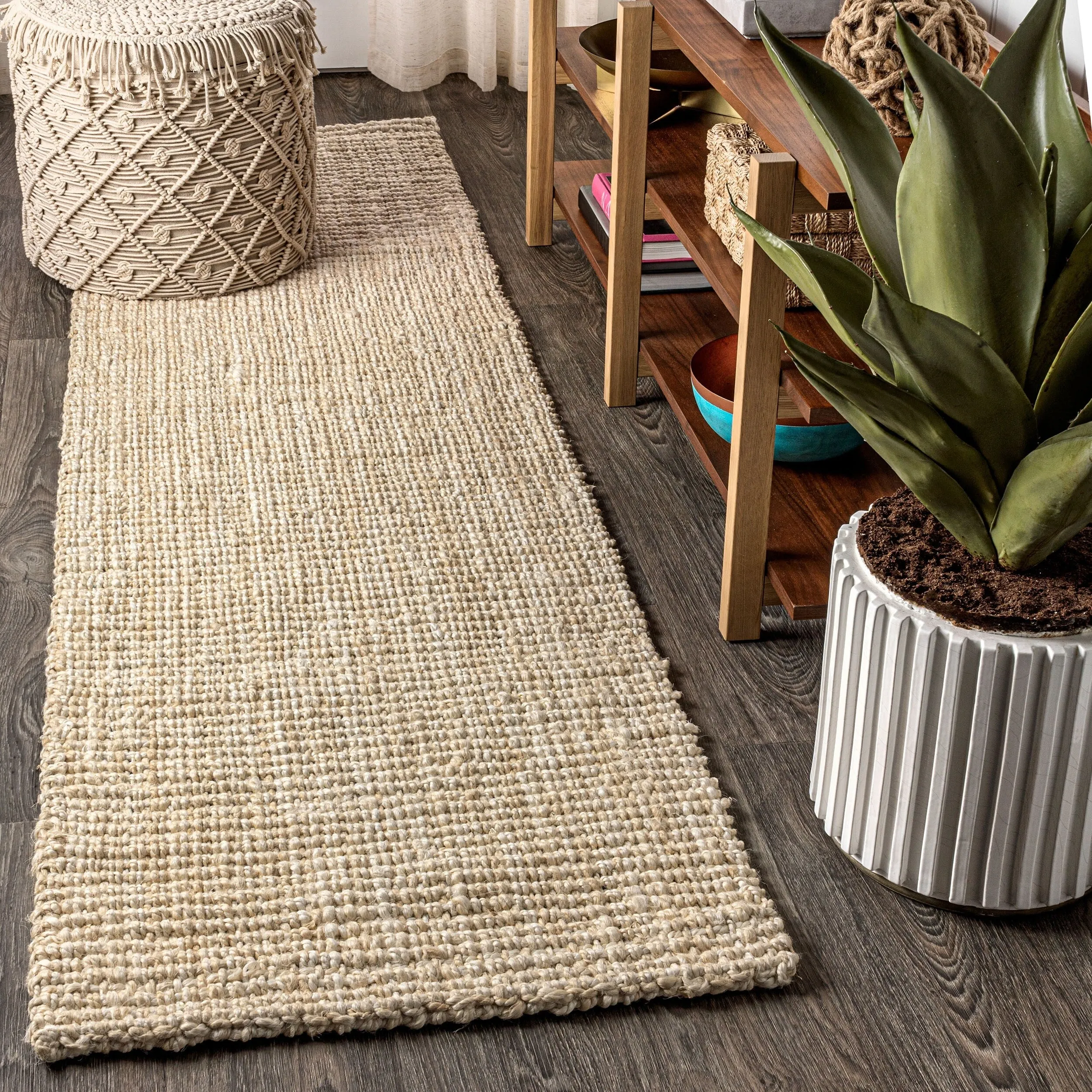 JONATHAN Y Pata Hand Woven Chunky Jute Area Rug