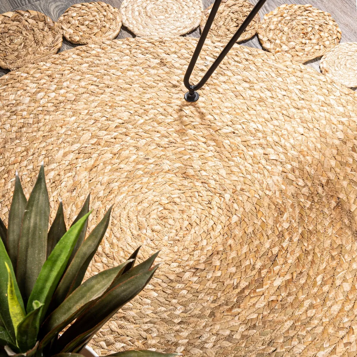 JONATHAN Y Soleil Round Natural Jute hippie Circle Area Rug