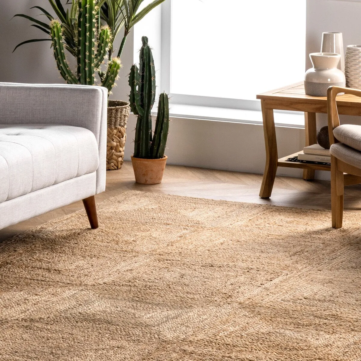 Juniper Tiled Jute Area Rug