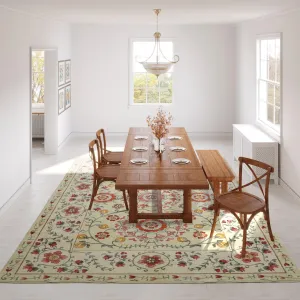 Kaspene Home Floral Machine Washable Area Rug