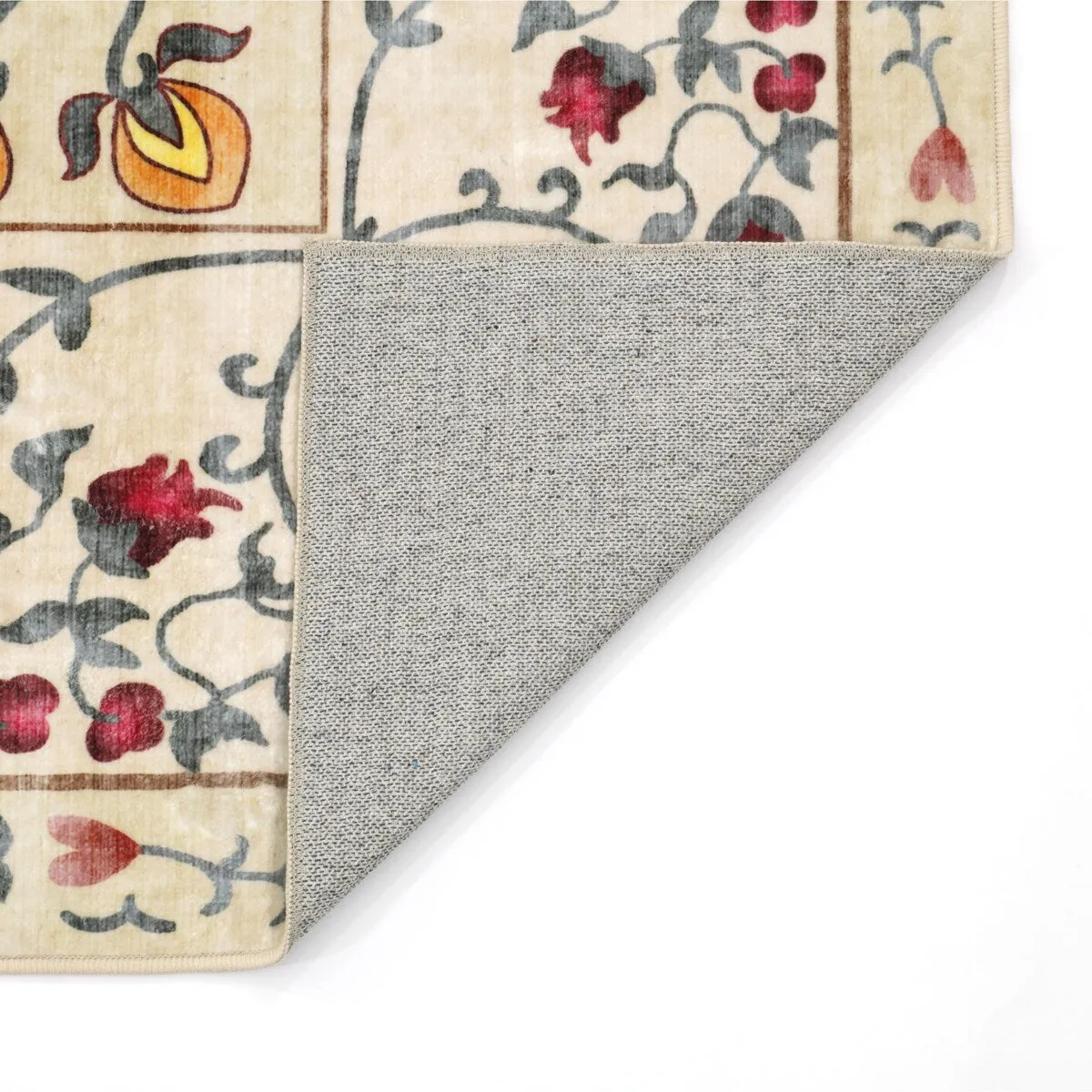 Kaspene Home Floral Machine Washable Area Rug