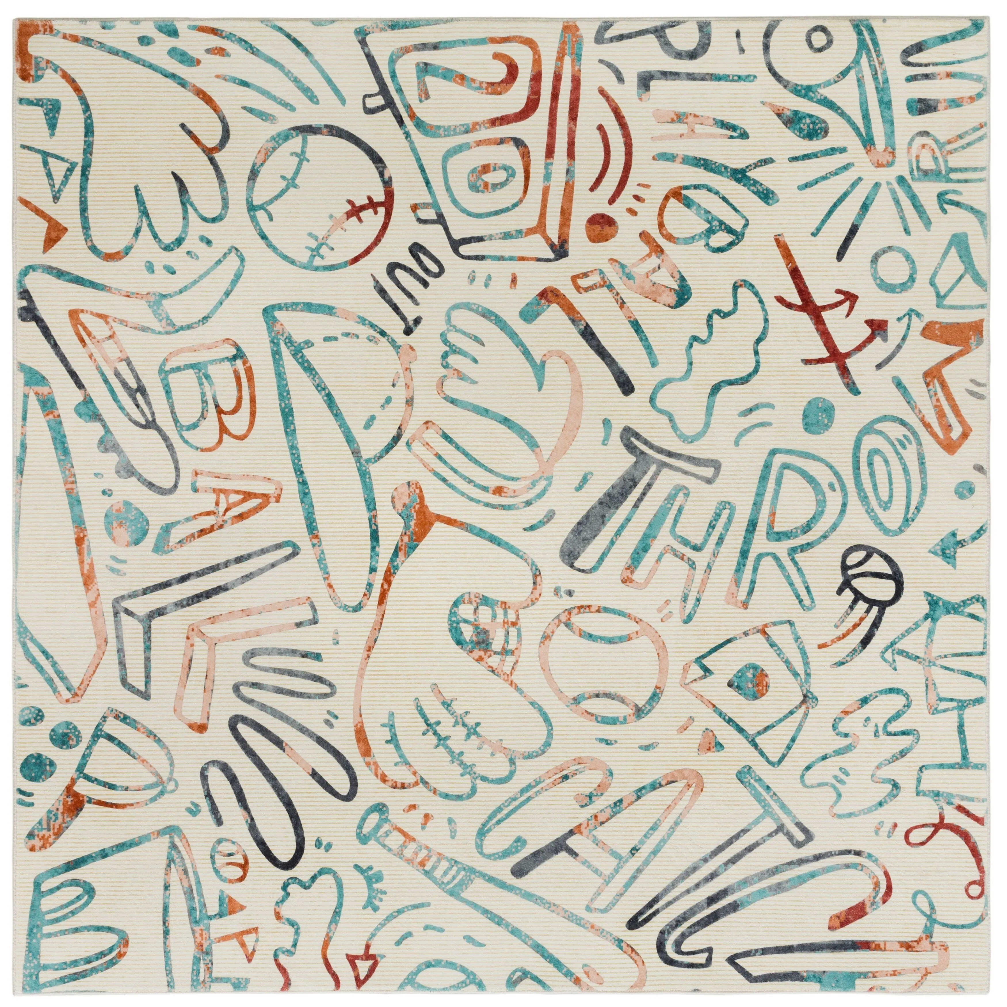 Katie Merz SPORTSGLYPHS Baseball Area Rug