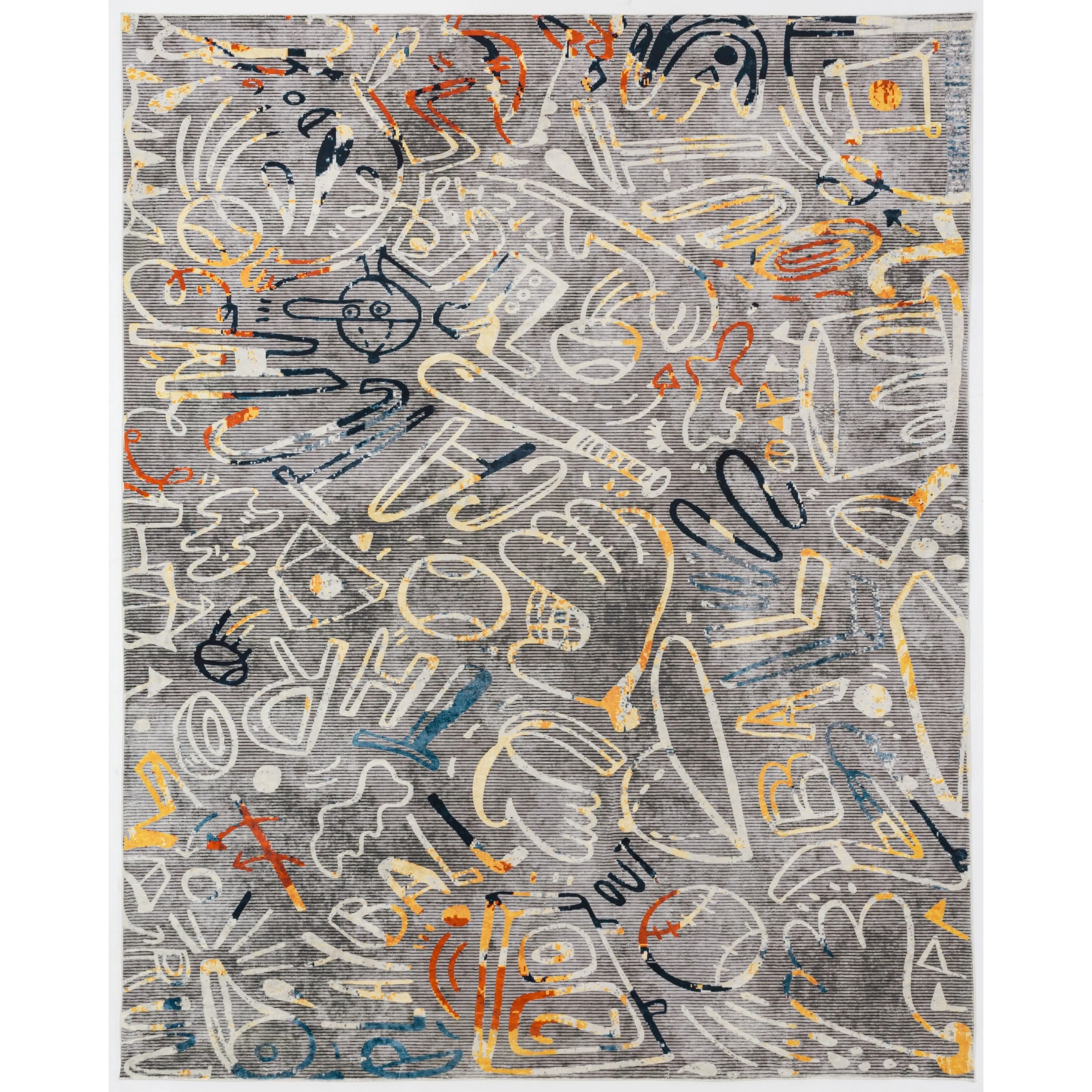 Katie Merz SPORTSGLYPHS Baseball Area Rug