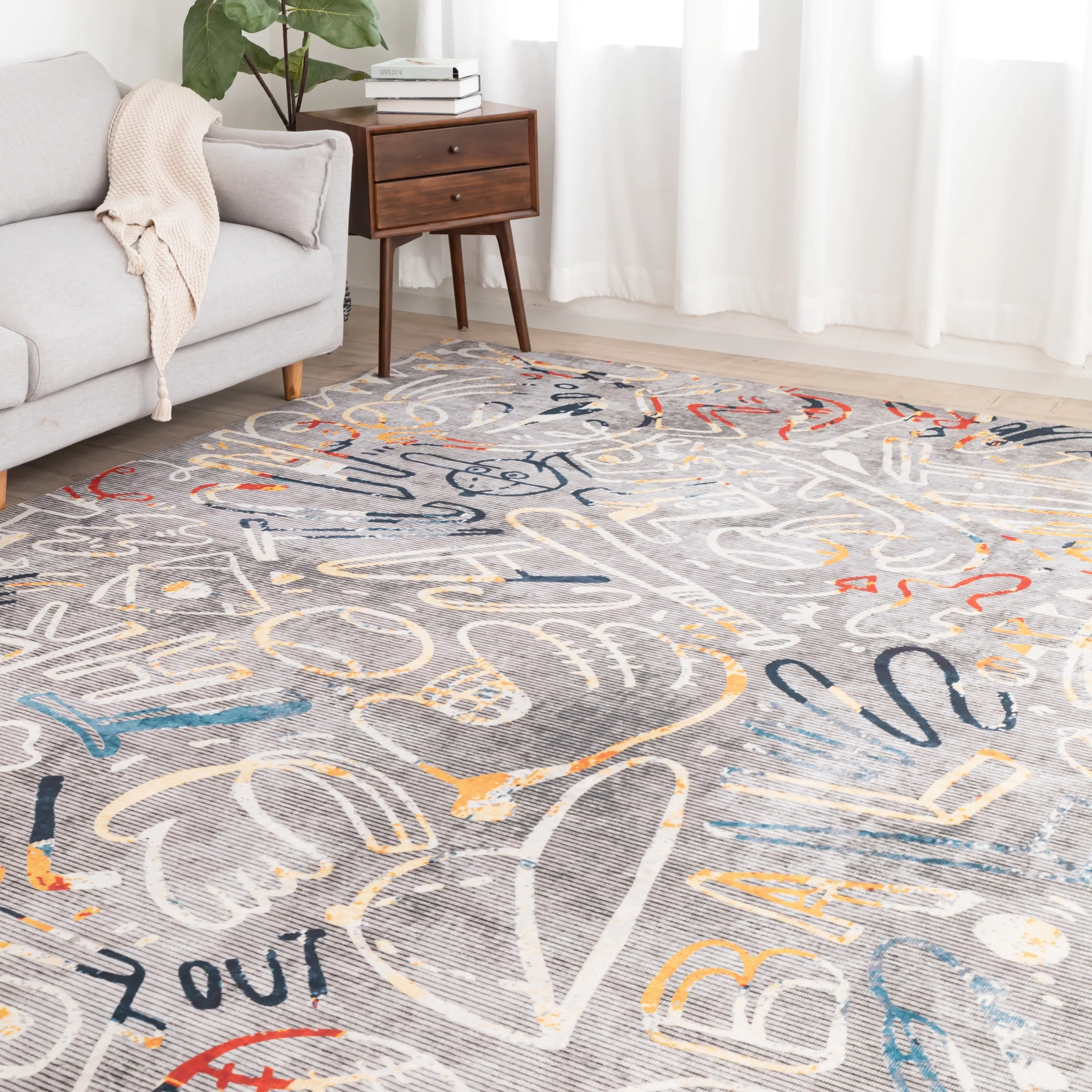 Katie Merz SPORTSGLYPHS Baseball Area Rug