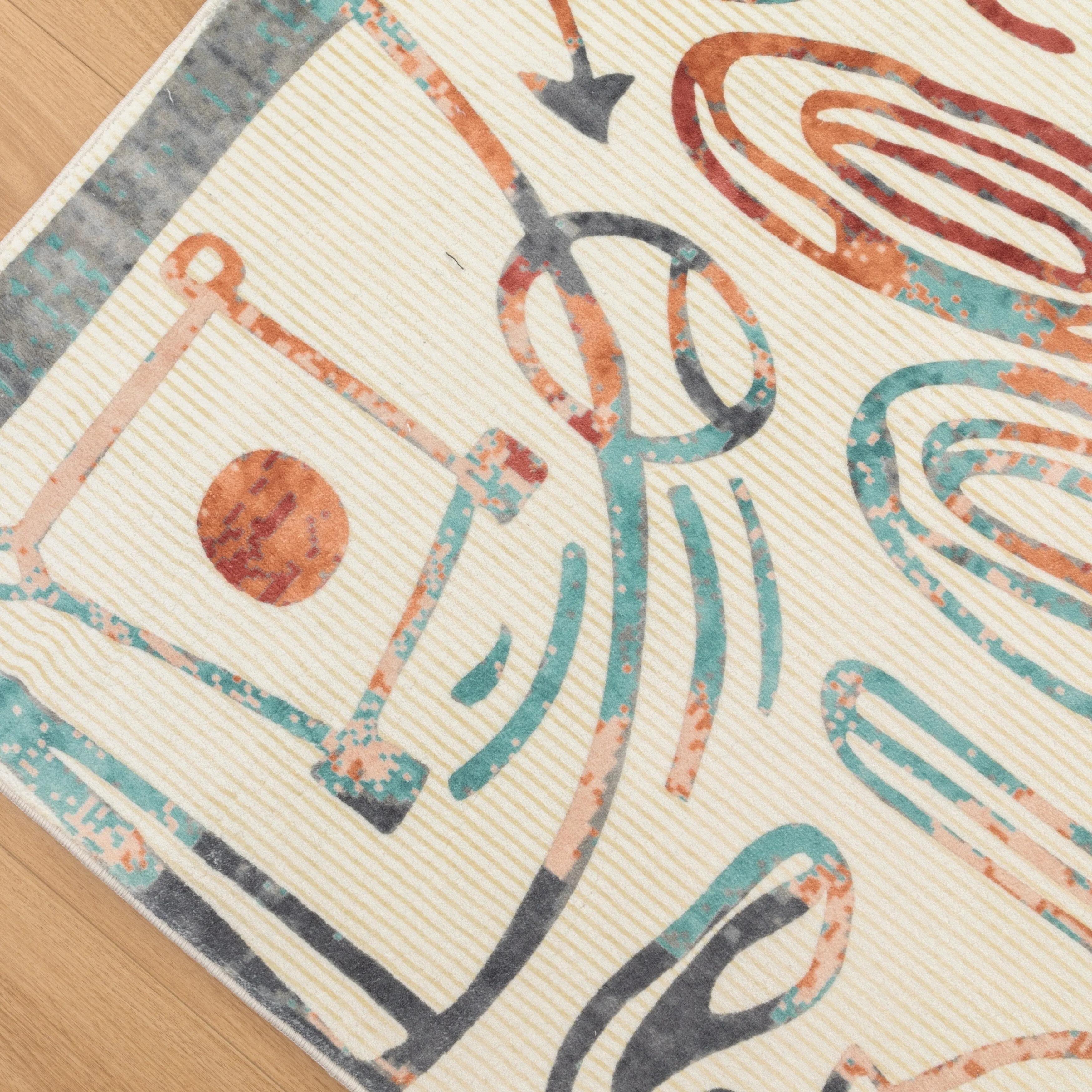 Katie Merz SPORTSGLYPHS Baseball Area Rug