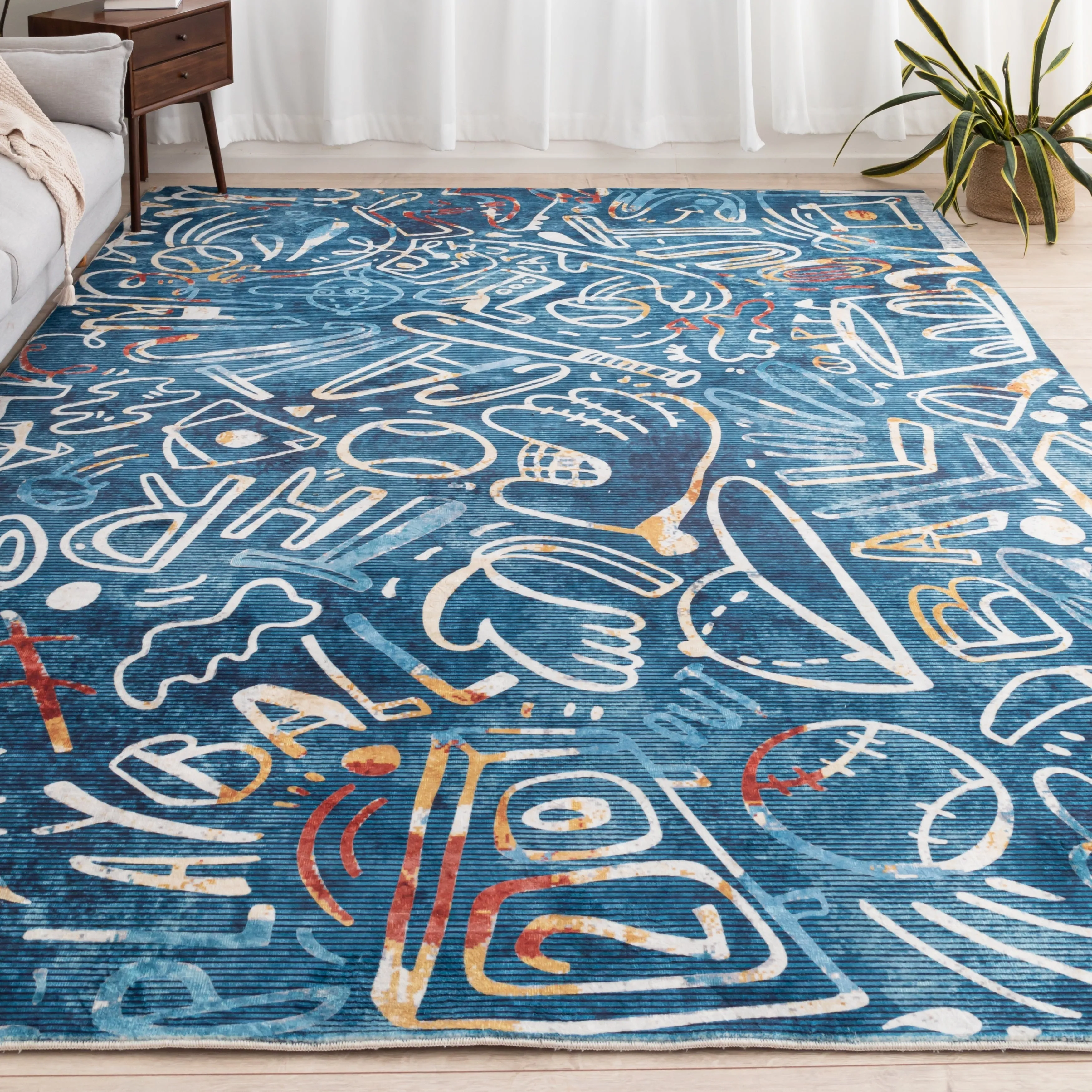 Katie Merz SPORTSGLYPHS Baseball Area Rug