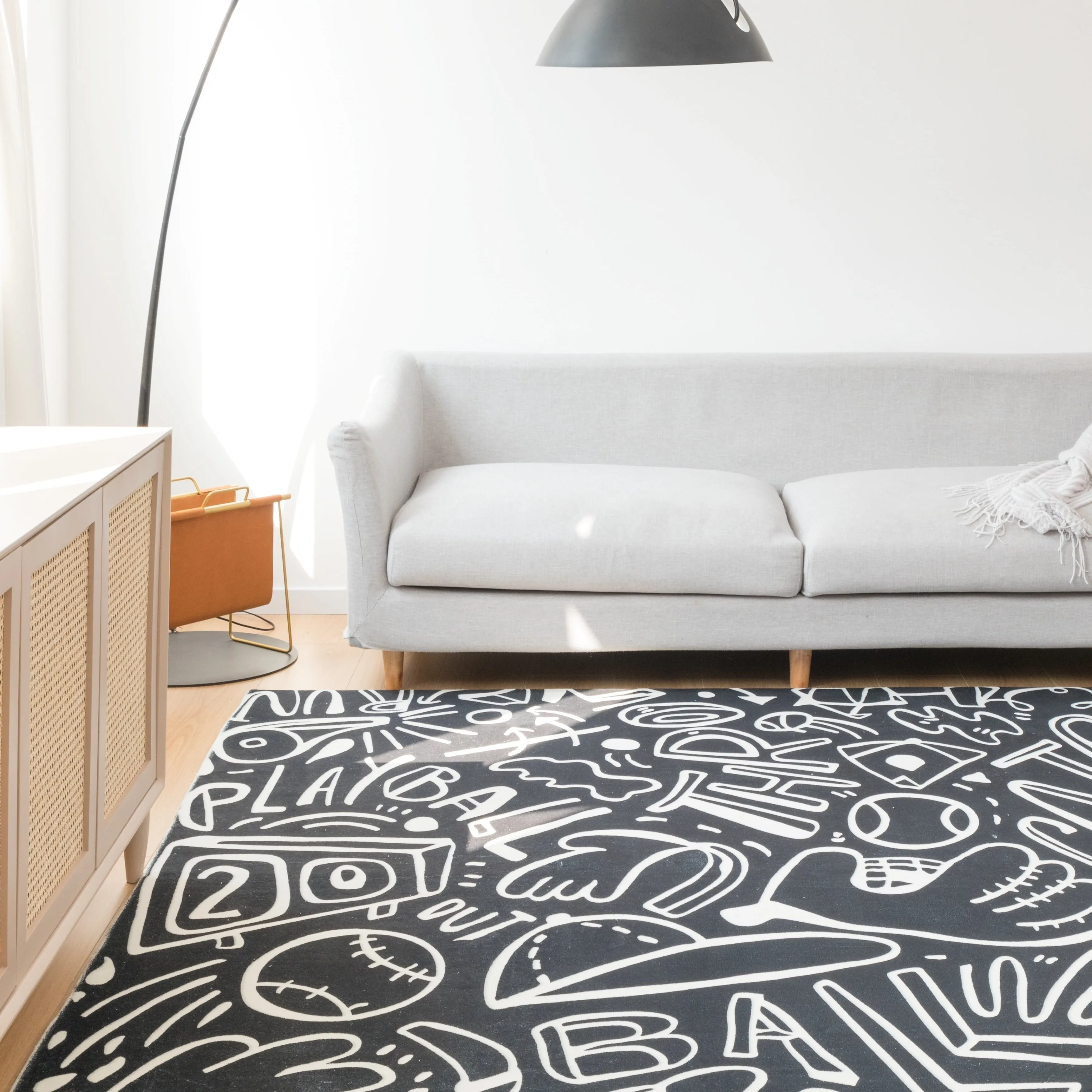 Katie Merz SPORTSGLYPHS Baseball Area Rug