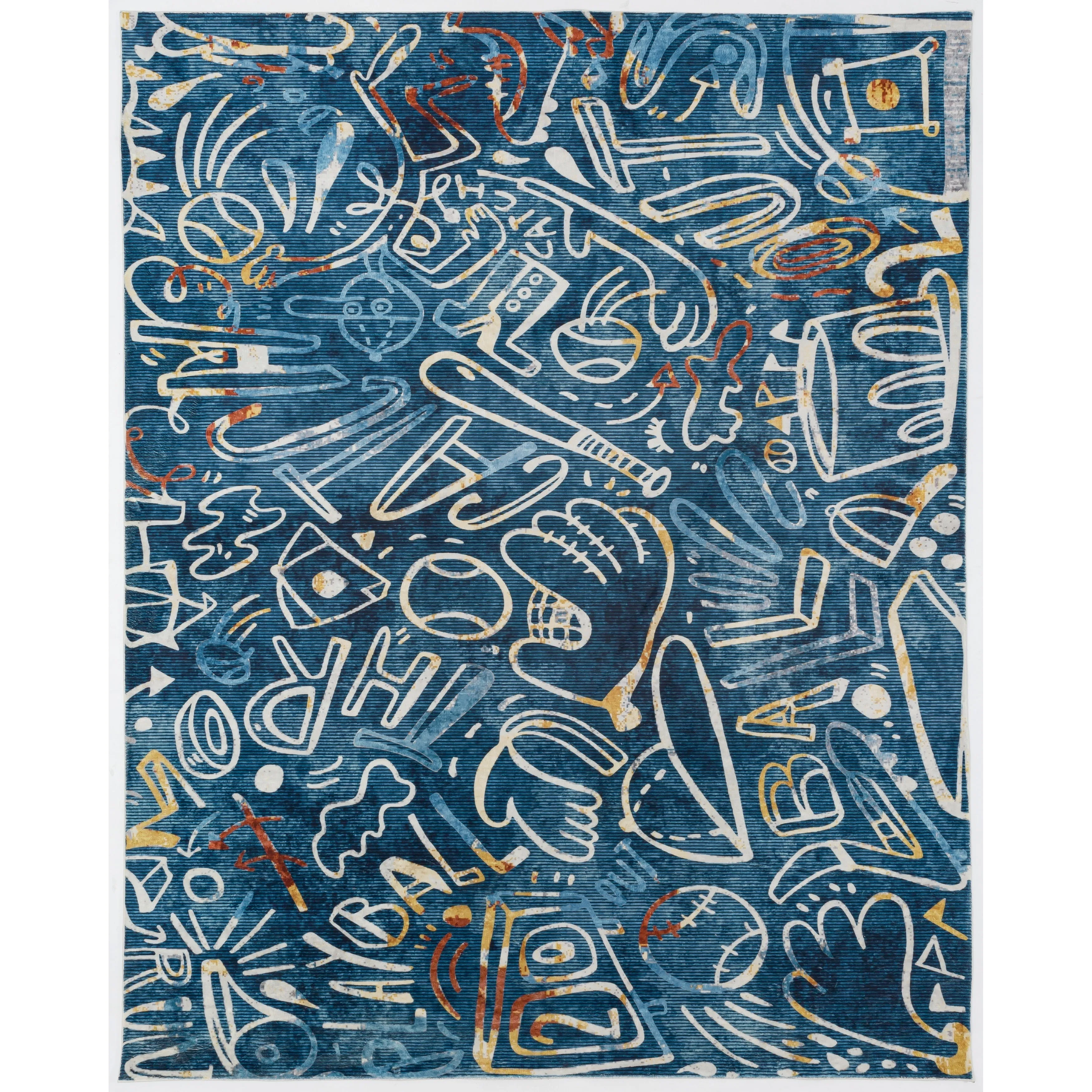Katie Merz SPORTSGLYPHS Baseball Area Rug