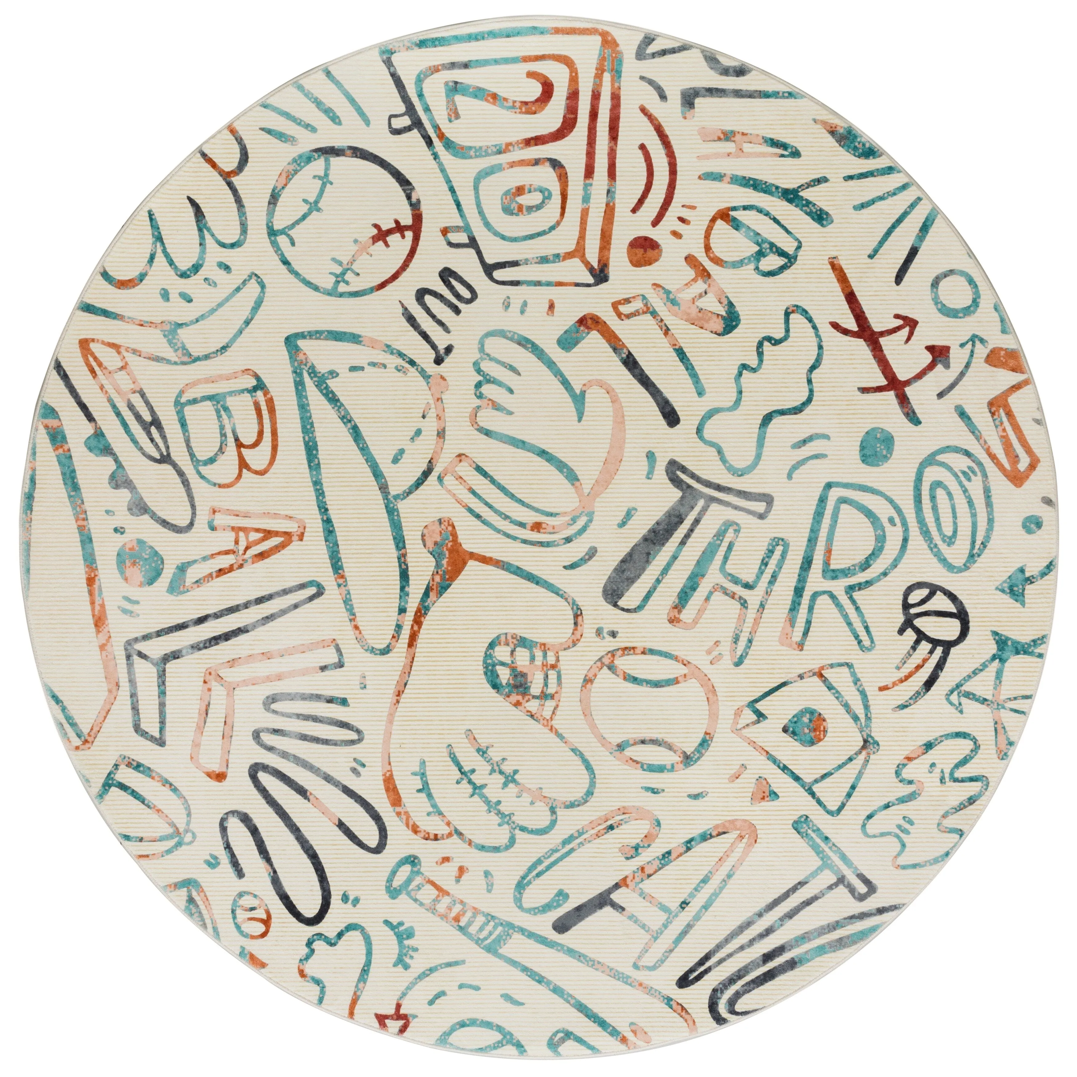 Katie Merz SPORTSGLYPHS Baseball Area Rug