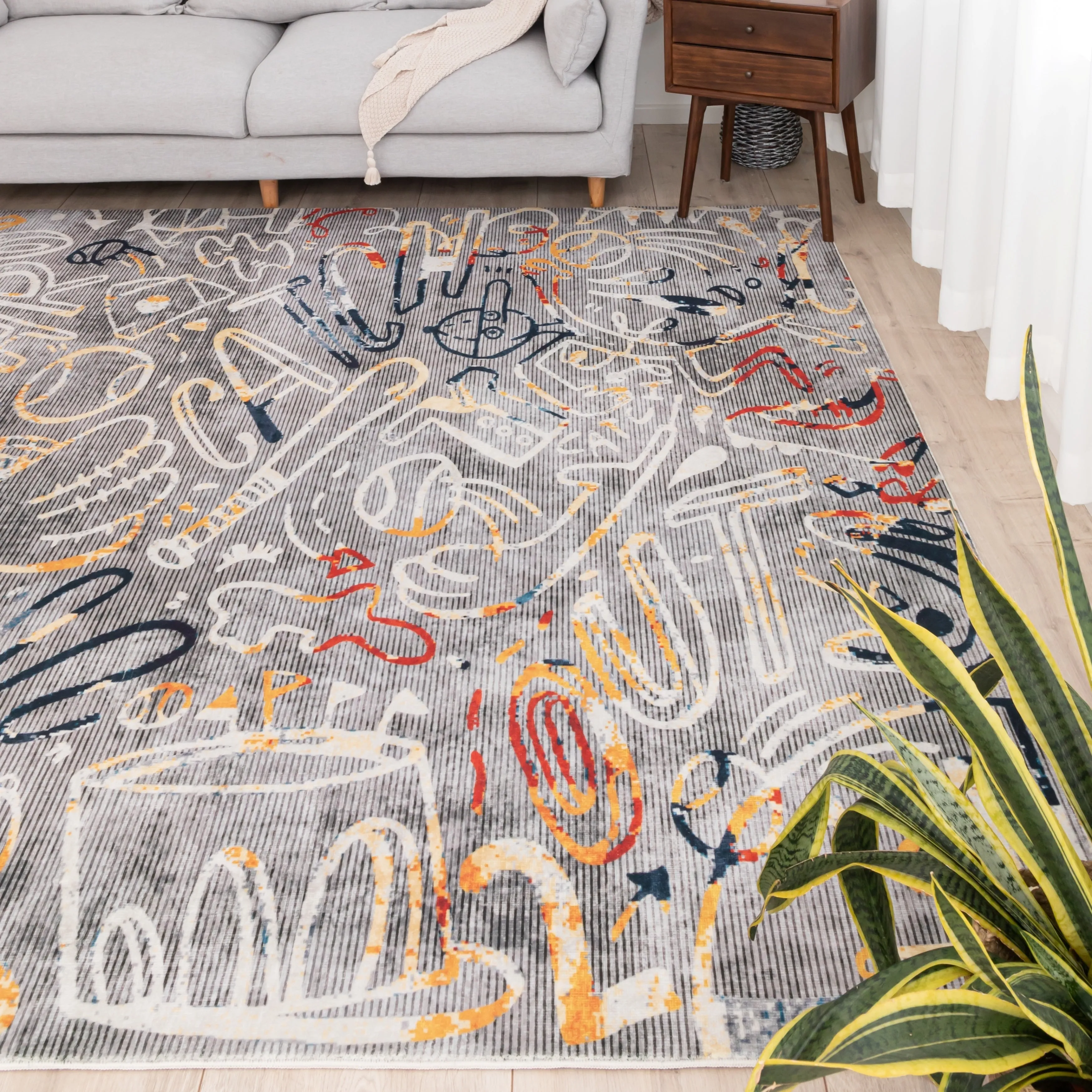 Katie Merz SPORTSGLYPHS Baseball Area Rug