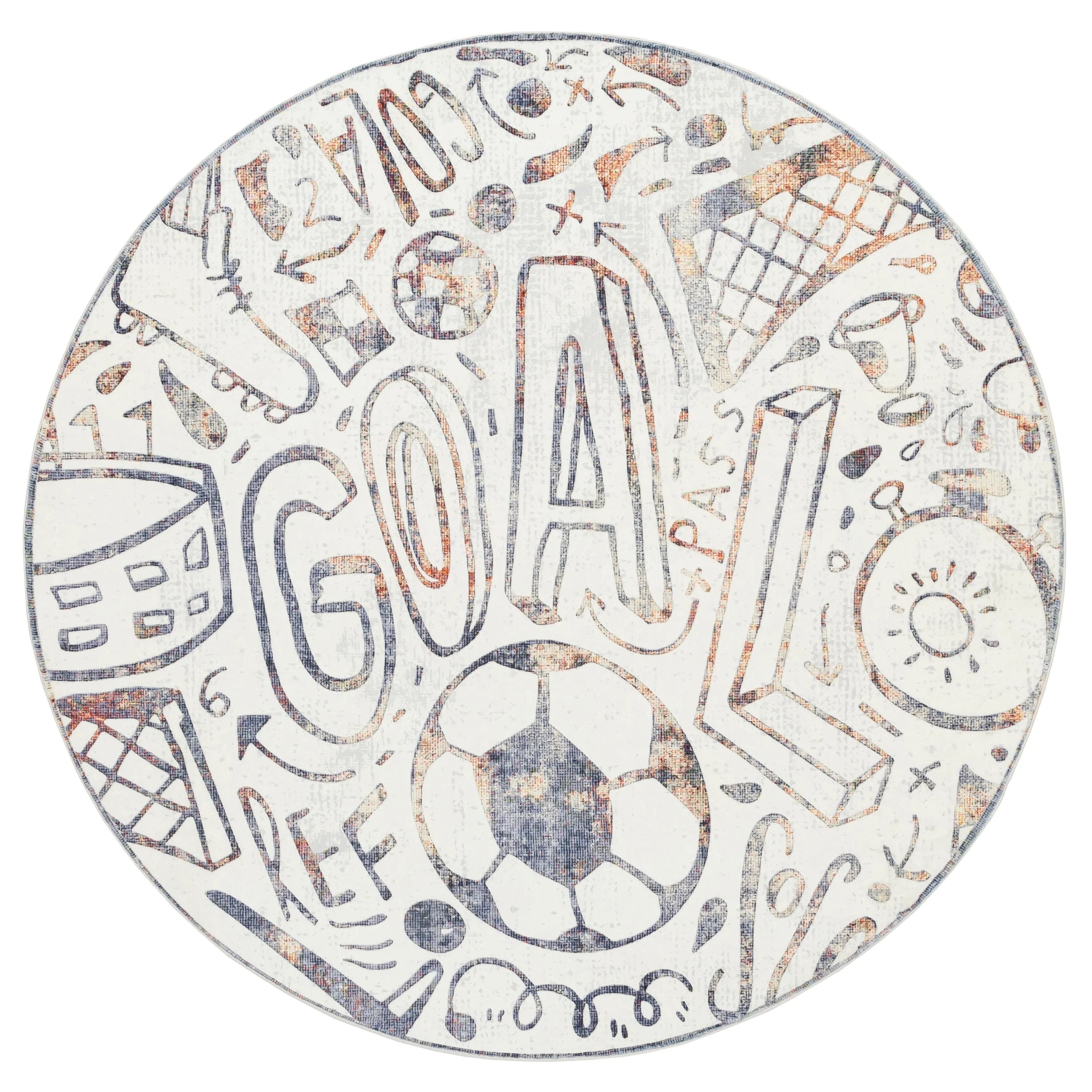 Katie Merz SPORTSGLYPHS Soccer Area Rug
