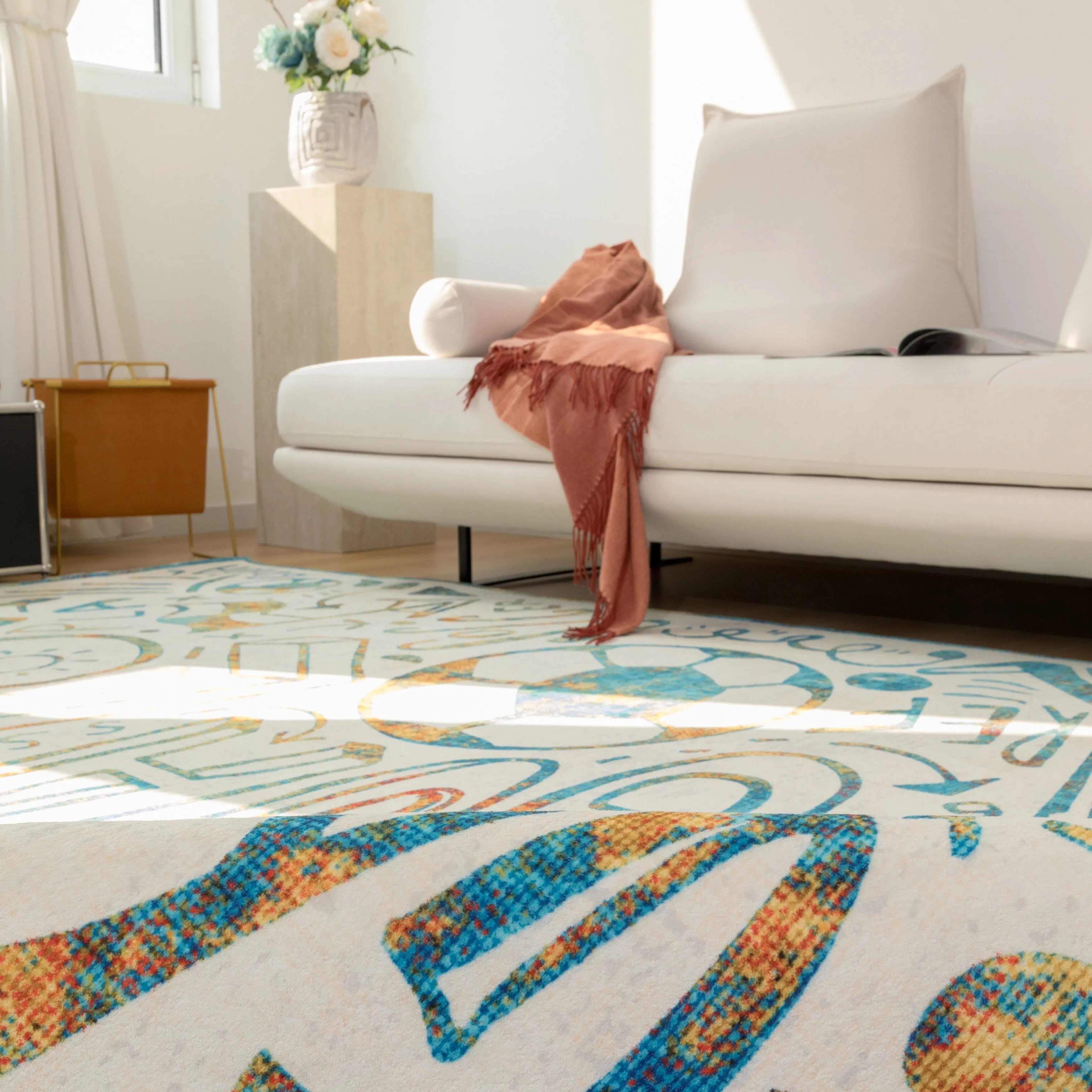 Katie Merz SPORTSGLYPHS Soccer Area Rug