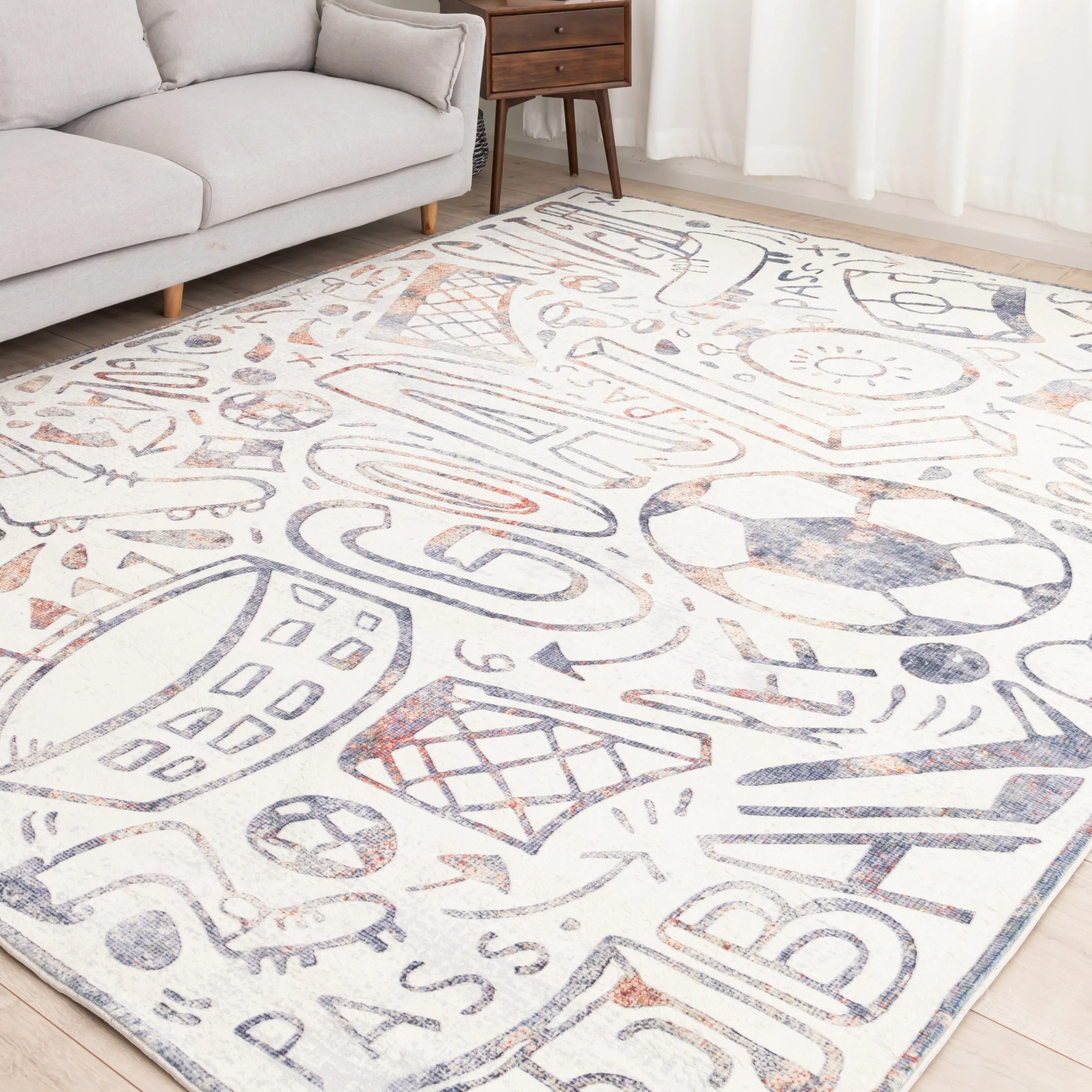 Katie Merz SPORTSGLYPHS Soccer Area Rug