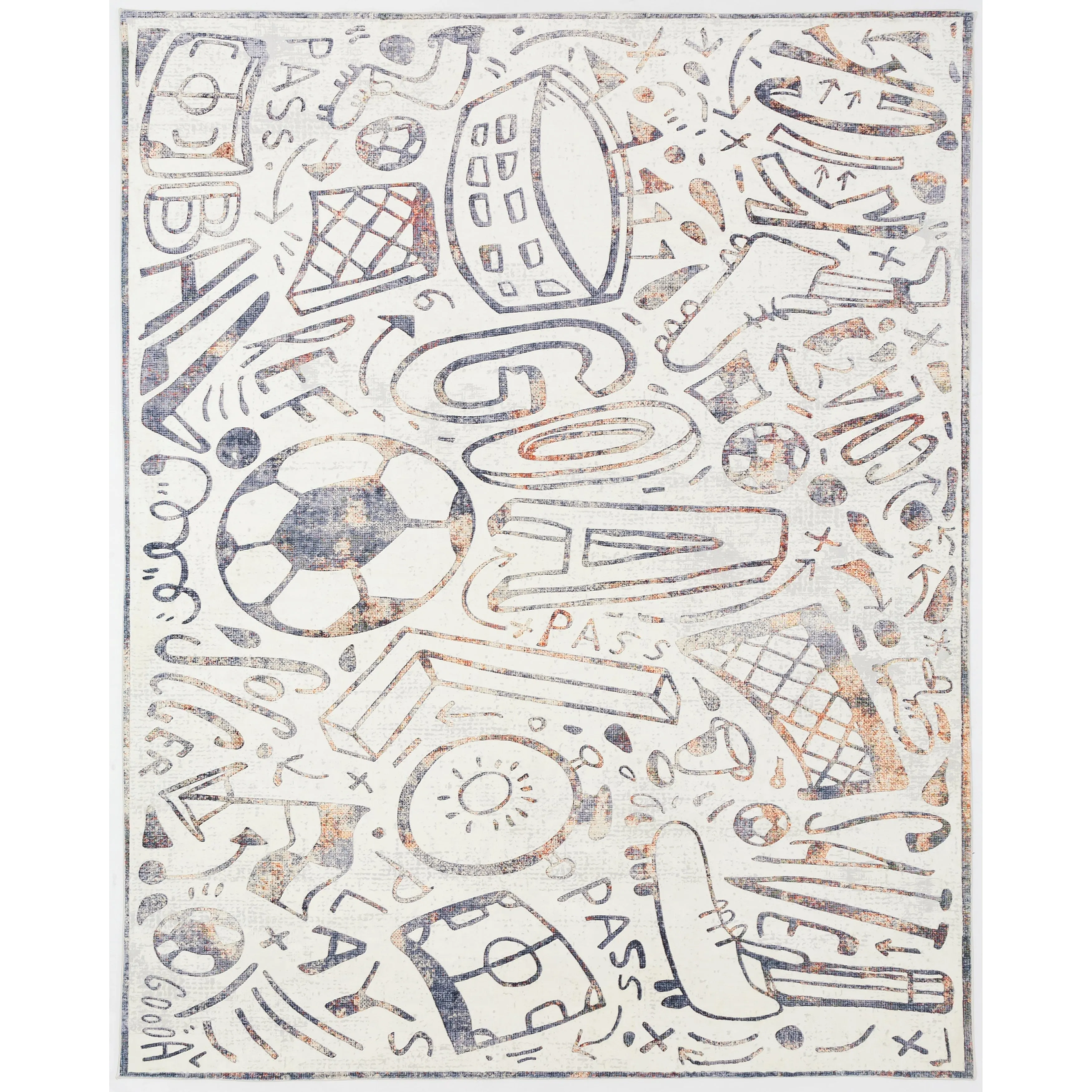 Katie Merz SPORTSGLYPHS Soccer Area Rug