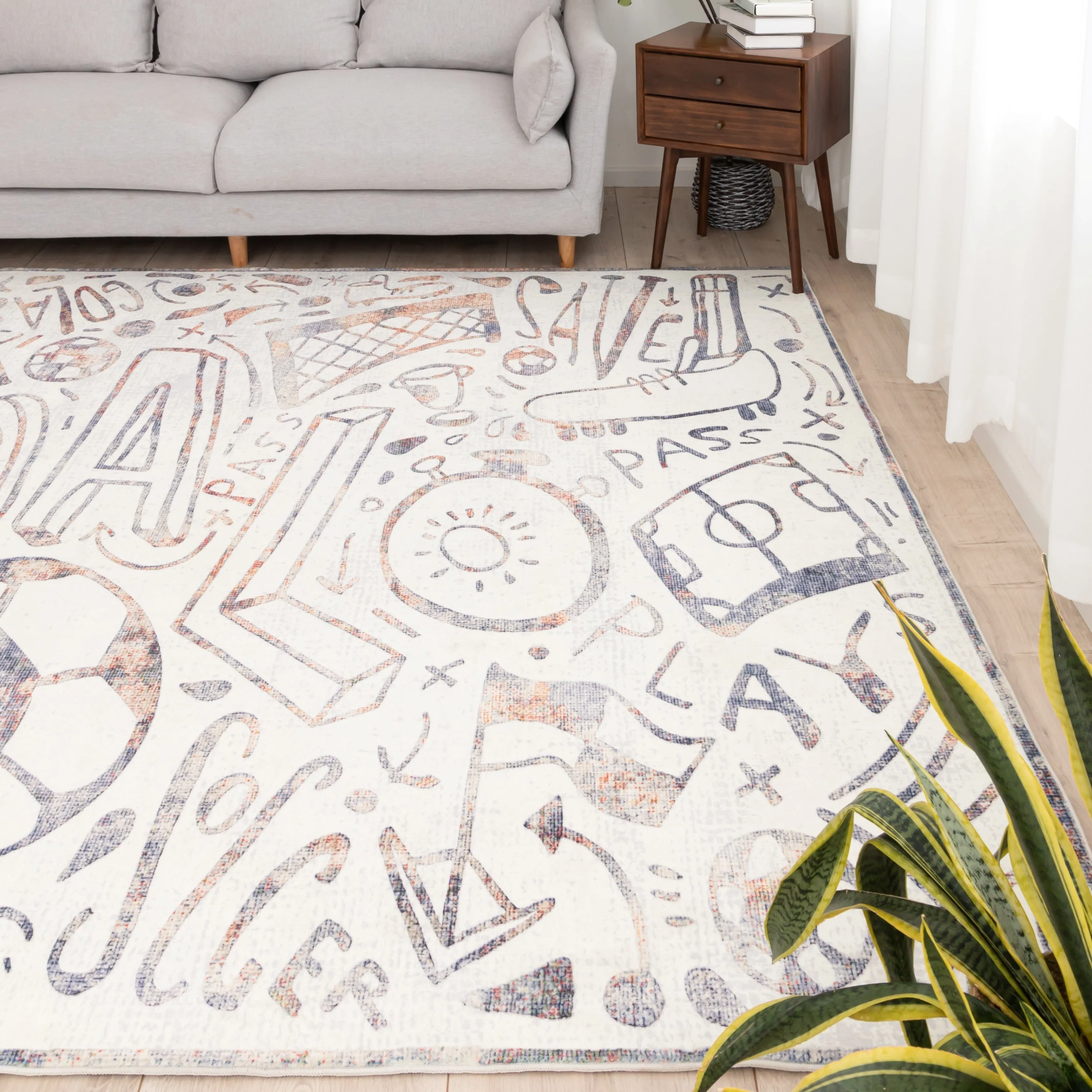 Katie Merz SPORTSGLYPHS Soccer Area Rug