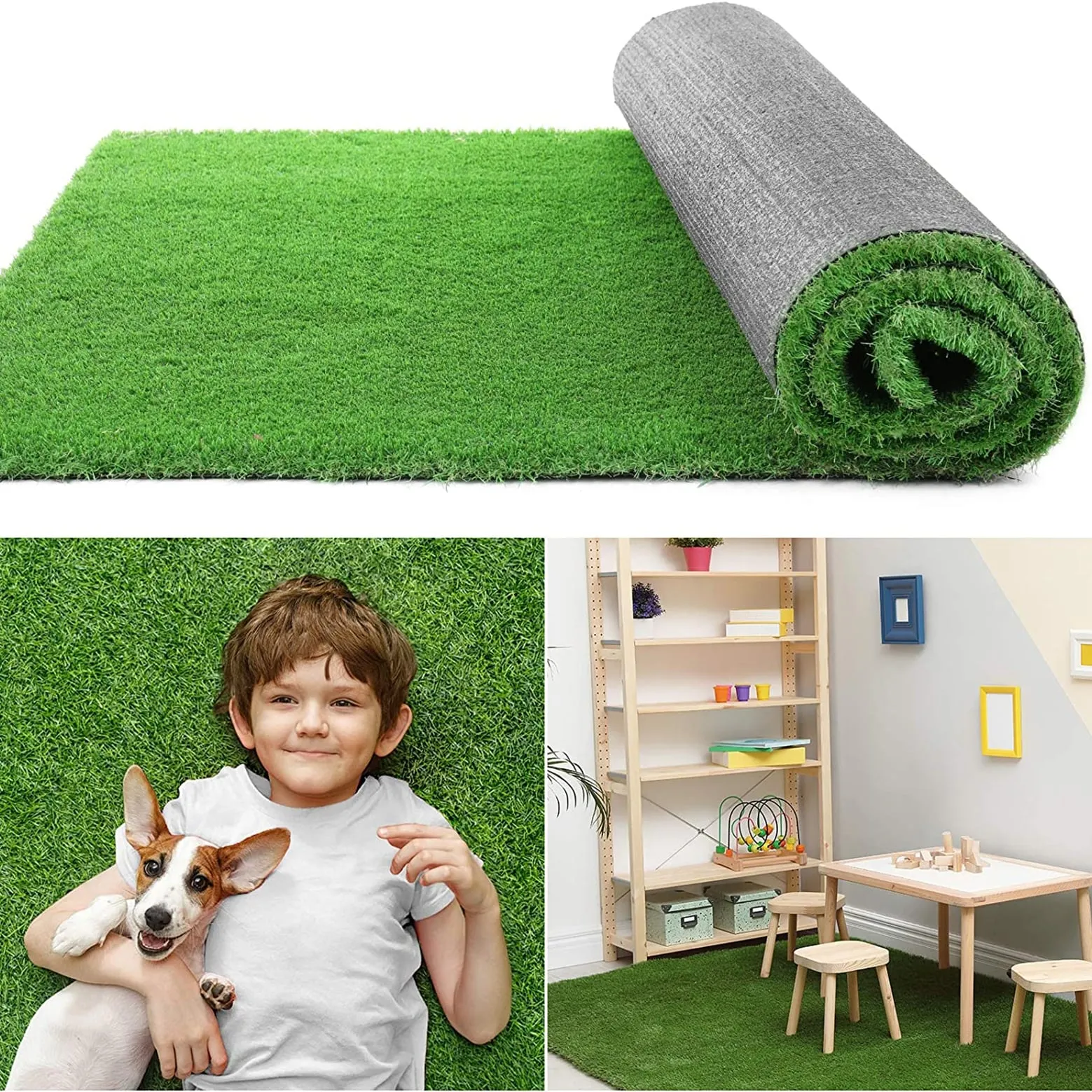 Kerrogee Synthetic Grass Artificial Turf Area Rug