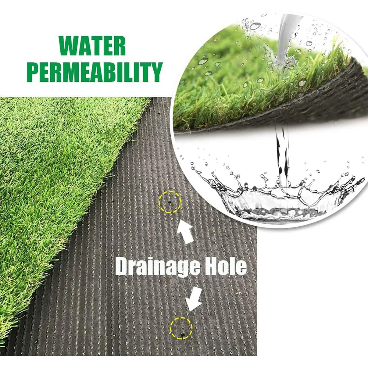Kerrogee Synthetic Grass Artificial Turf Area Rug
