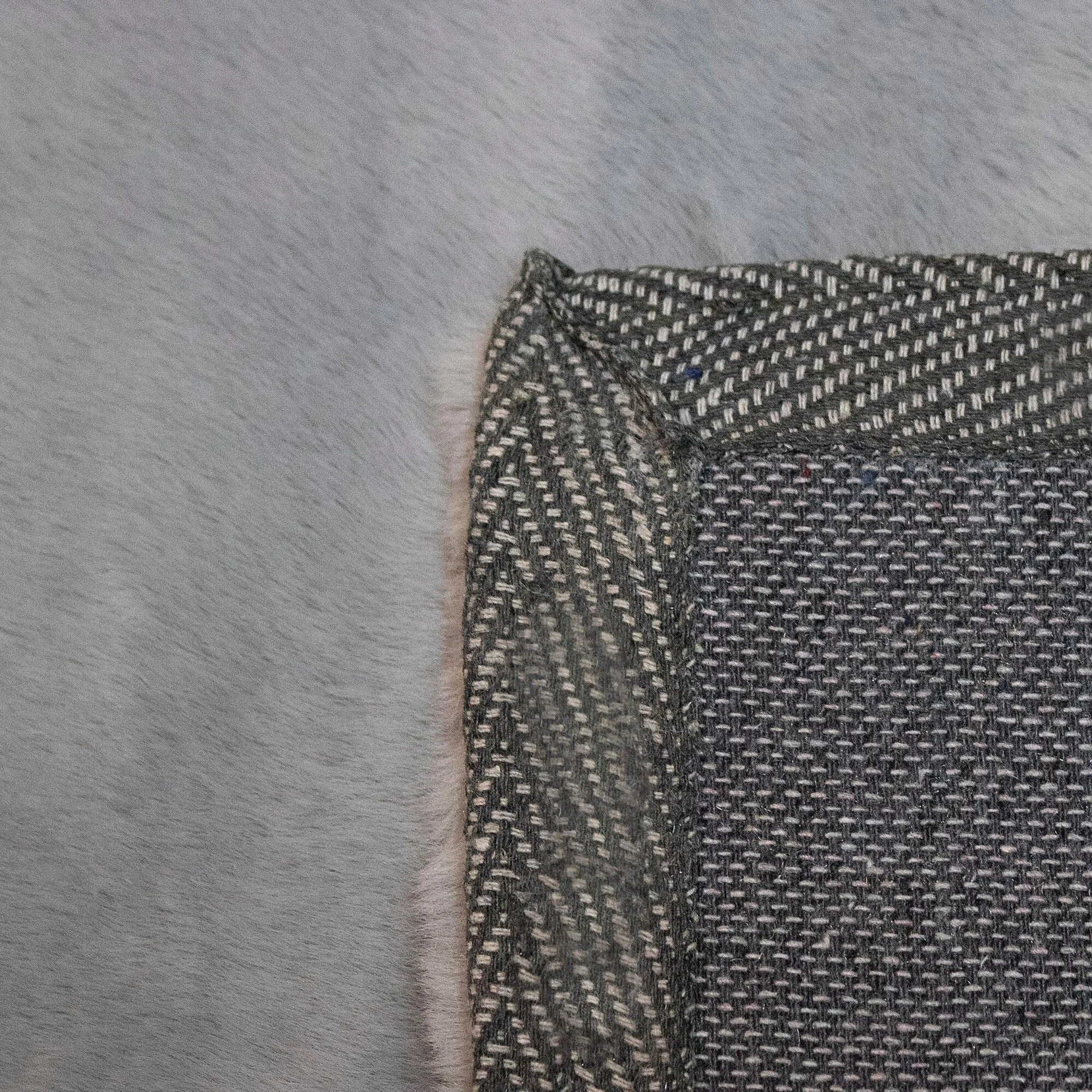 LA Rug Linens Faux Rabbitskin Grey Shag Area Rug Soft Carpet