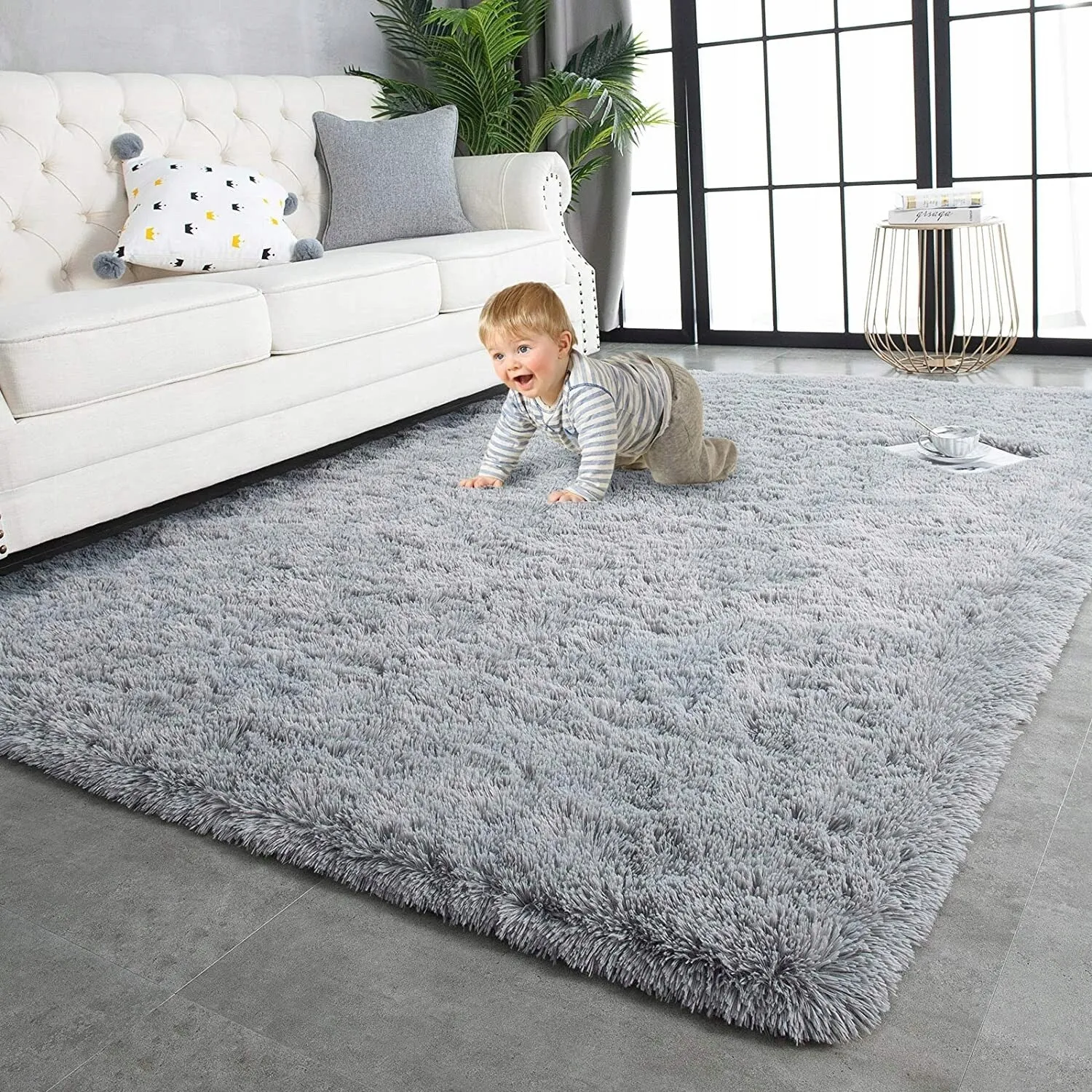 Large Size Home Decor Carpet Washable Nursery Area Rug - 8' x 10'