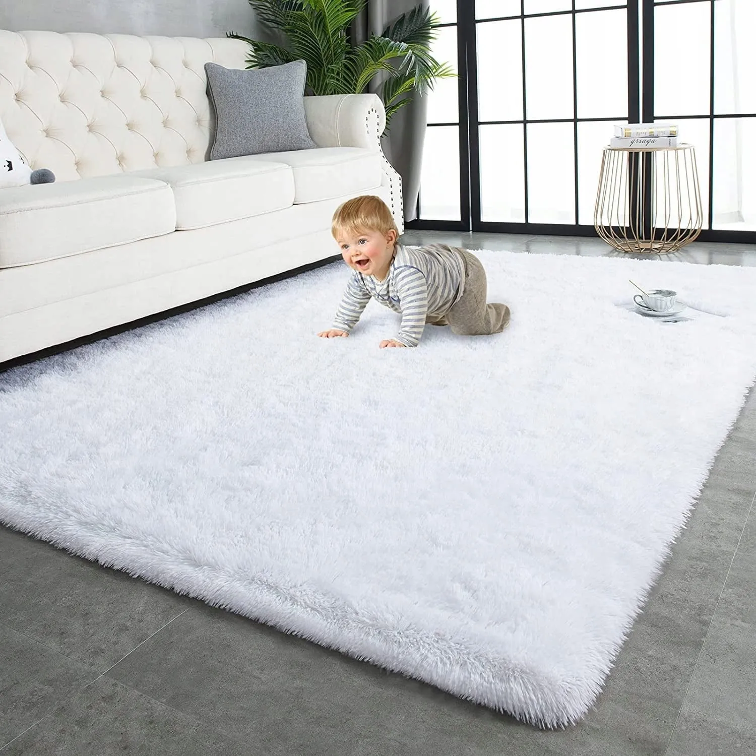 Large Size Home Decor Carpet Washable Nursery Area Rug - 8' x 10'
