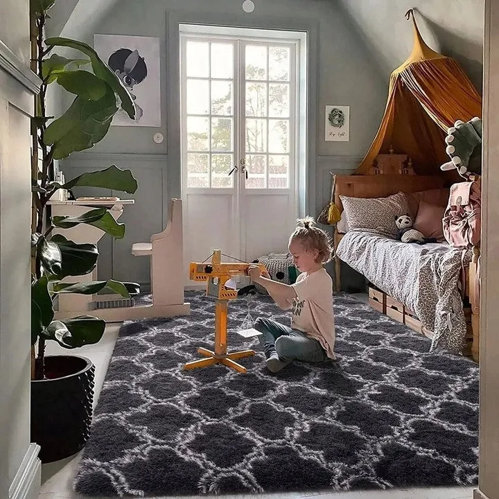 Large Size Home Decor Carpet Washable Nursery Area Rug - 8' x 10'