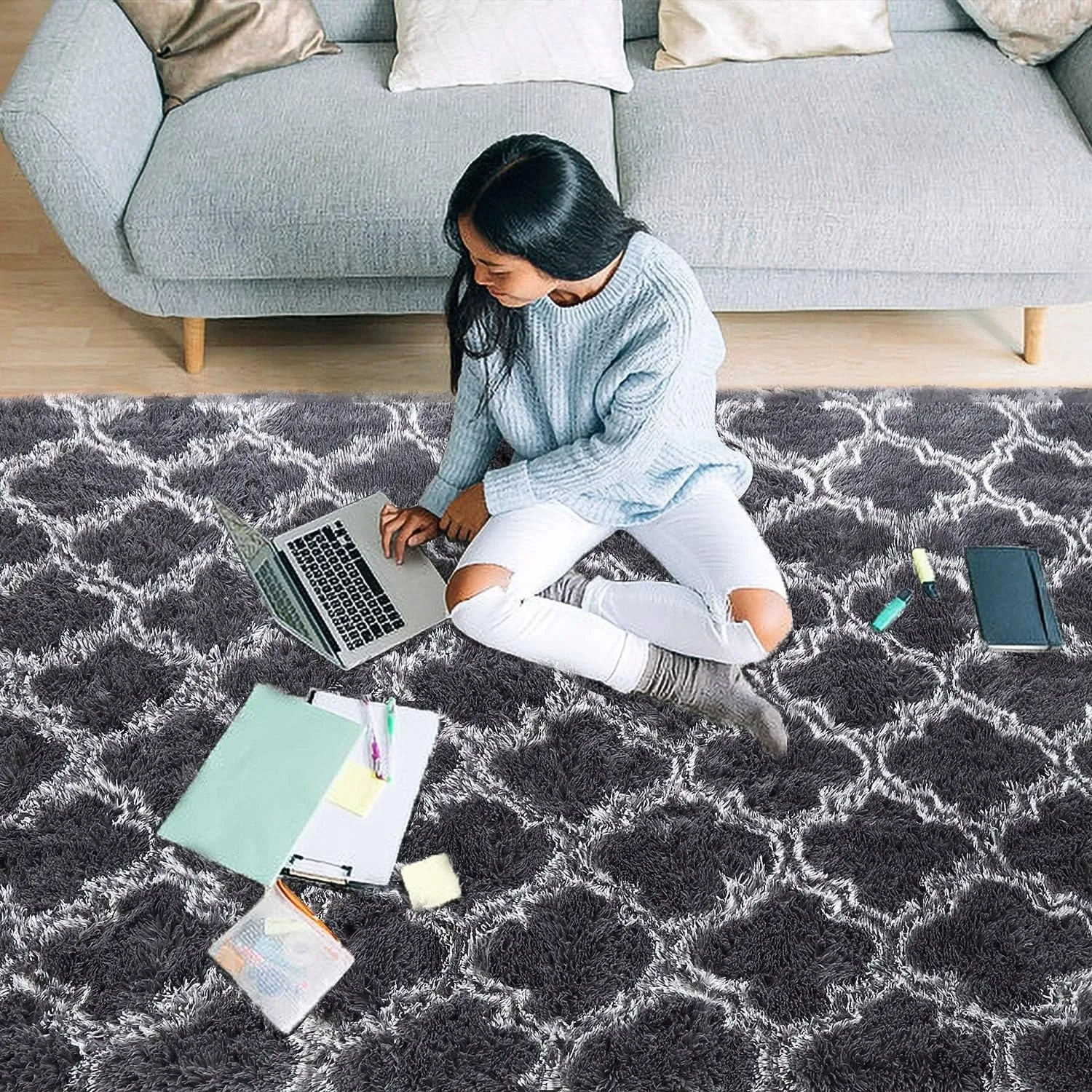 Large Size Home Decor Carpet Washable Nursery Area Rug - 8' x 10'
