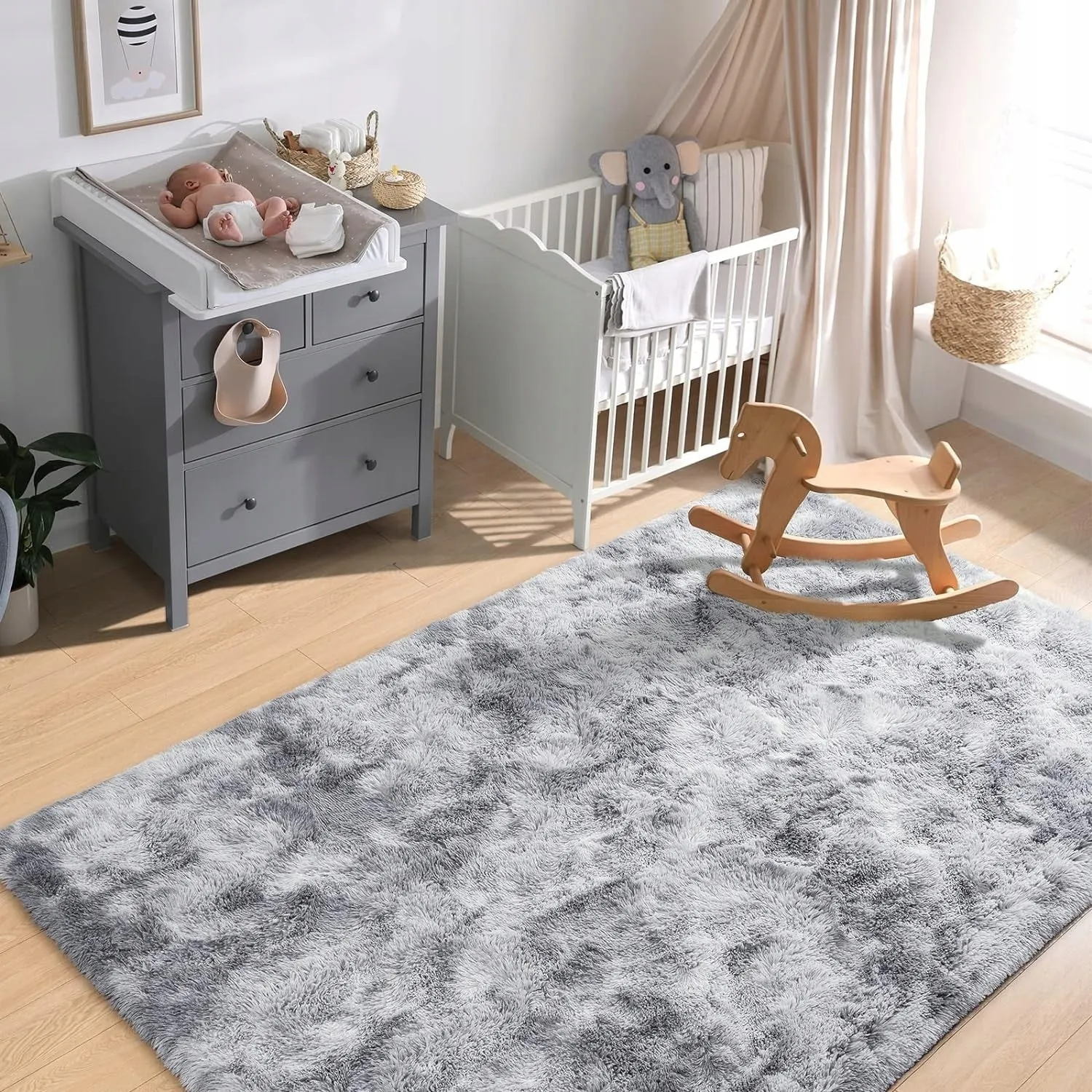 Large Size Home Decor Carpet Washable Nursery Area Rug - 8' x 10'