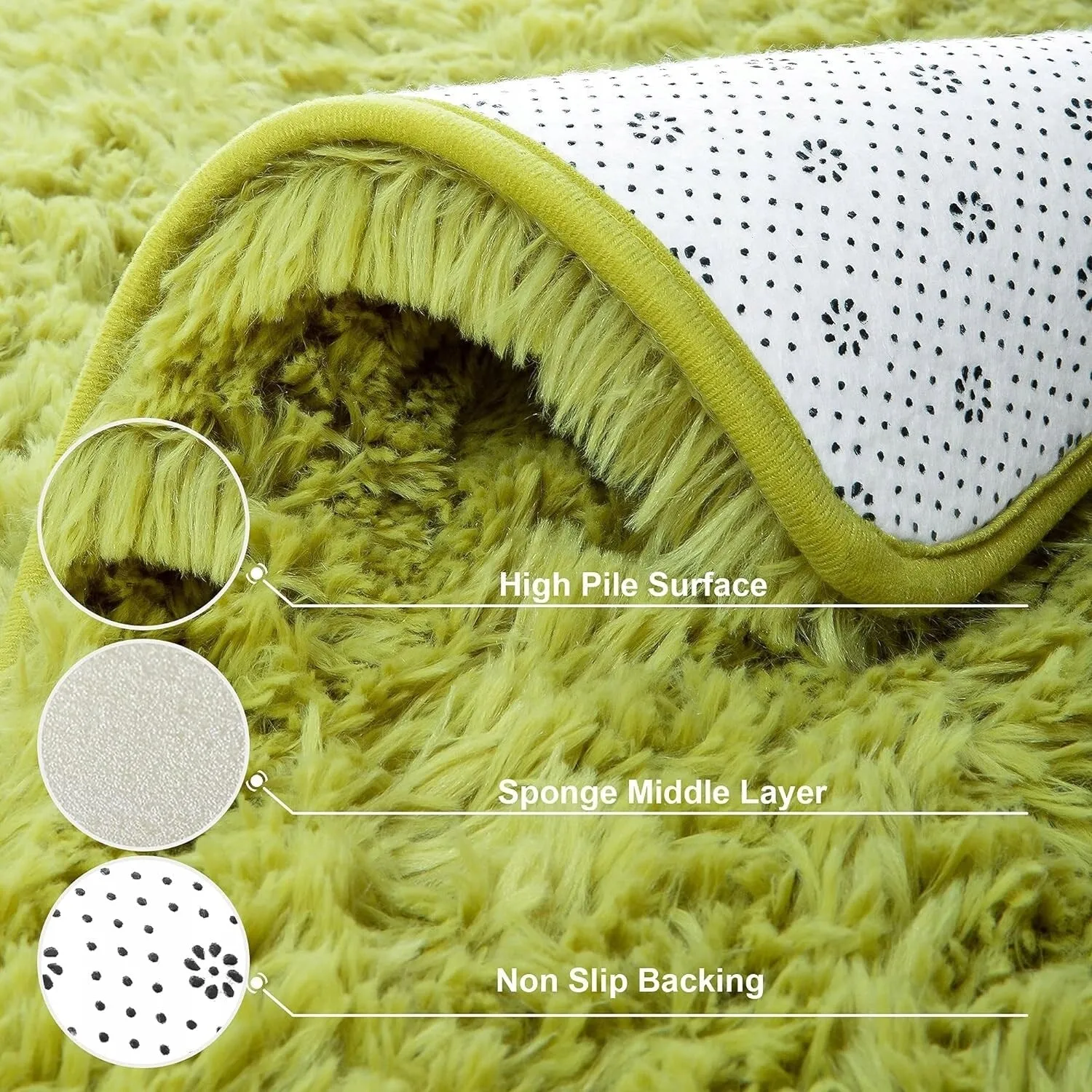 Large Size Home Decor Carpet Washable Nursery Area Rug - 8' x 10'