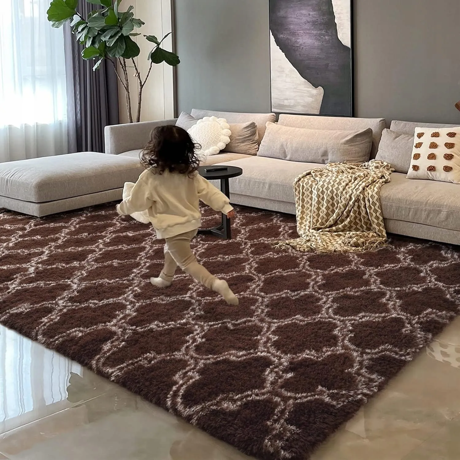 Large Size Home Decor Carpet Washable Nursery Area Rug - 8' x 10'