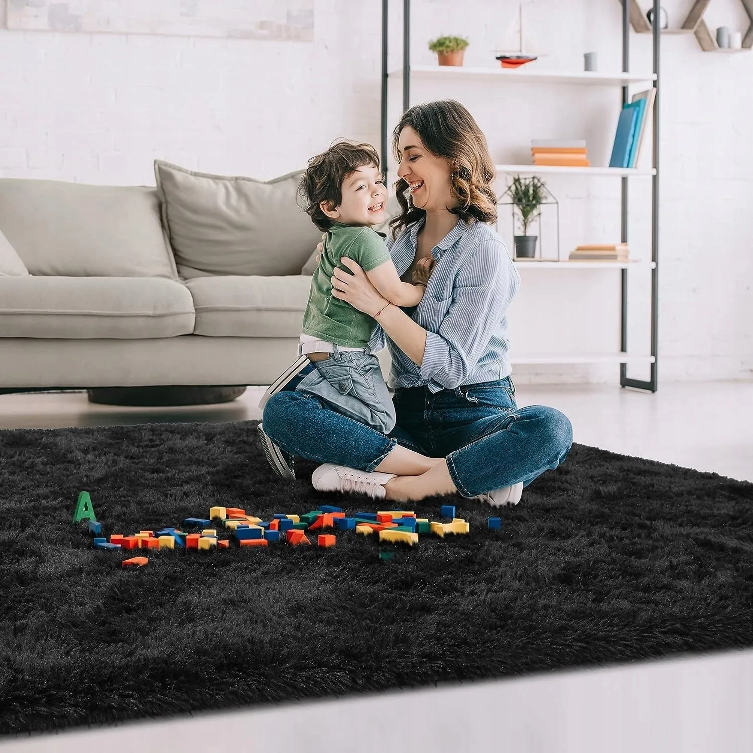 Large Size Home Decor Carpet Washable Nursery Area Rug - 8' x 10'