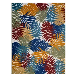 Leick Home Talipot Palm Outdoor Area Rug Rectangle 8'X10' With Non-Slip Rug Pad - 8' x 10'
