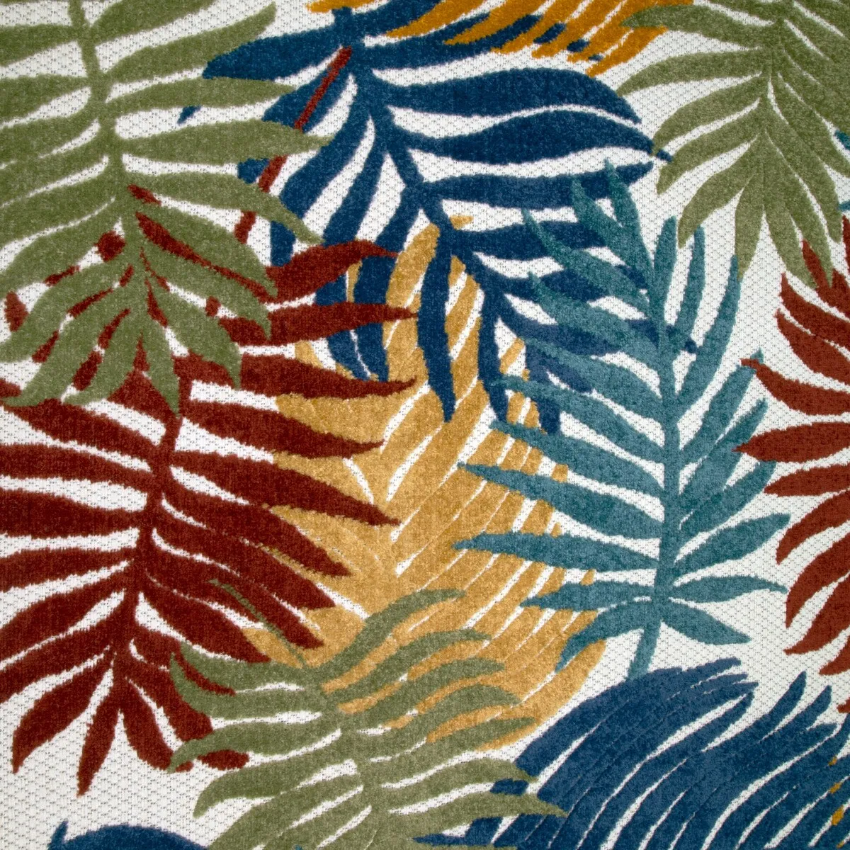 Leick Home Talipot Palm Outdoor Area Rug Rectangle 8'X10' With Non-Slip Rug Pad - 8' x 10'
