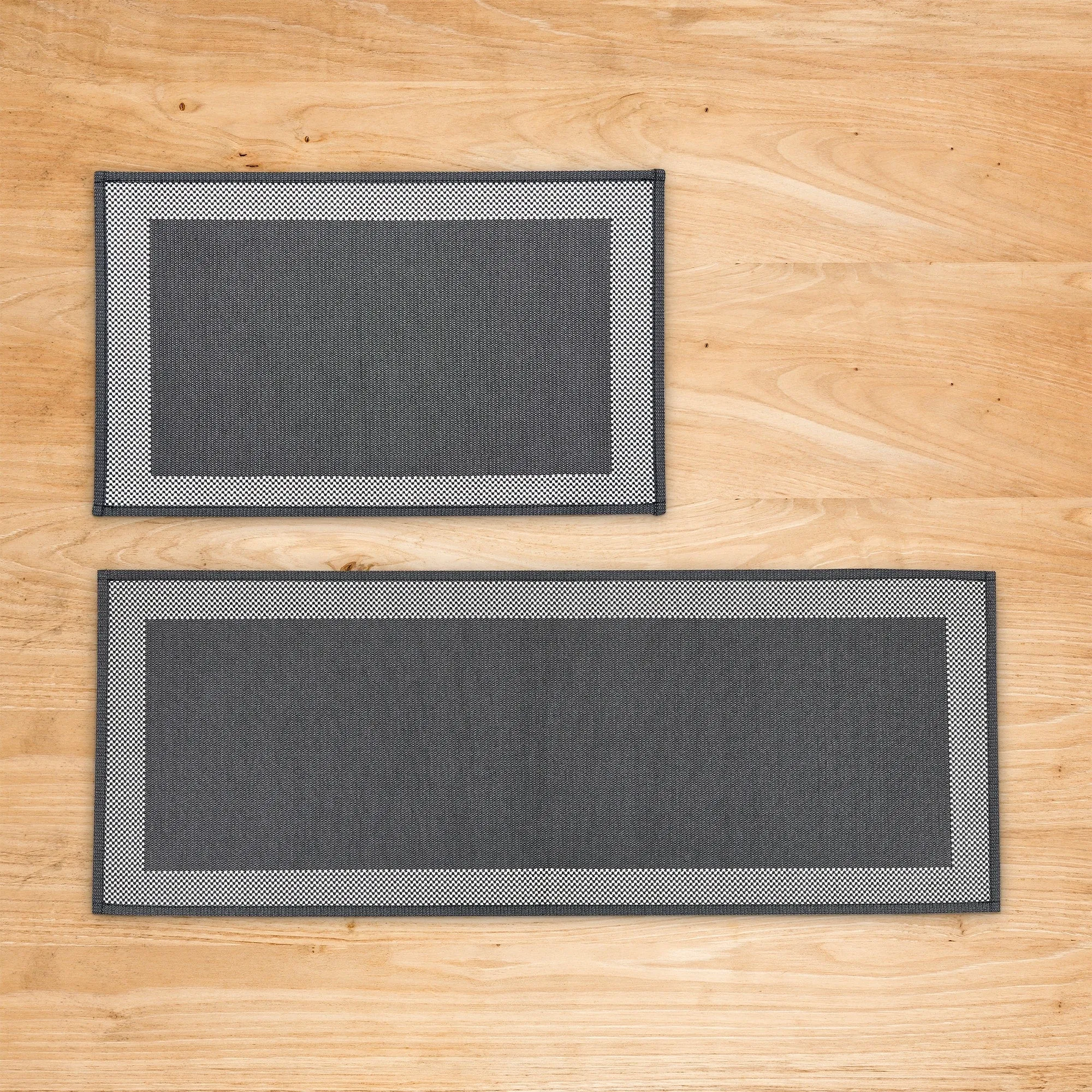 Linery & Co. Machine Washable Slip Resistant Bordered 2 Pack Accent Rugs