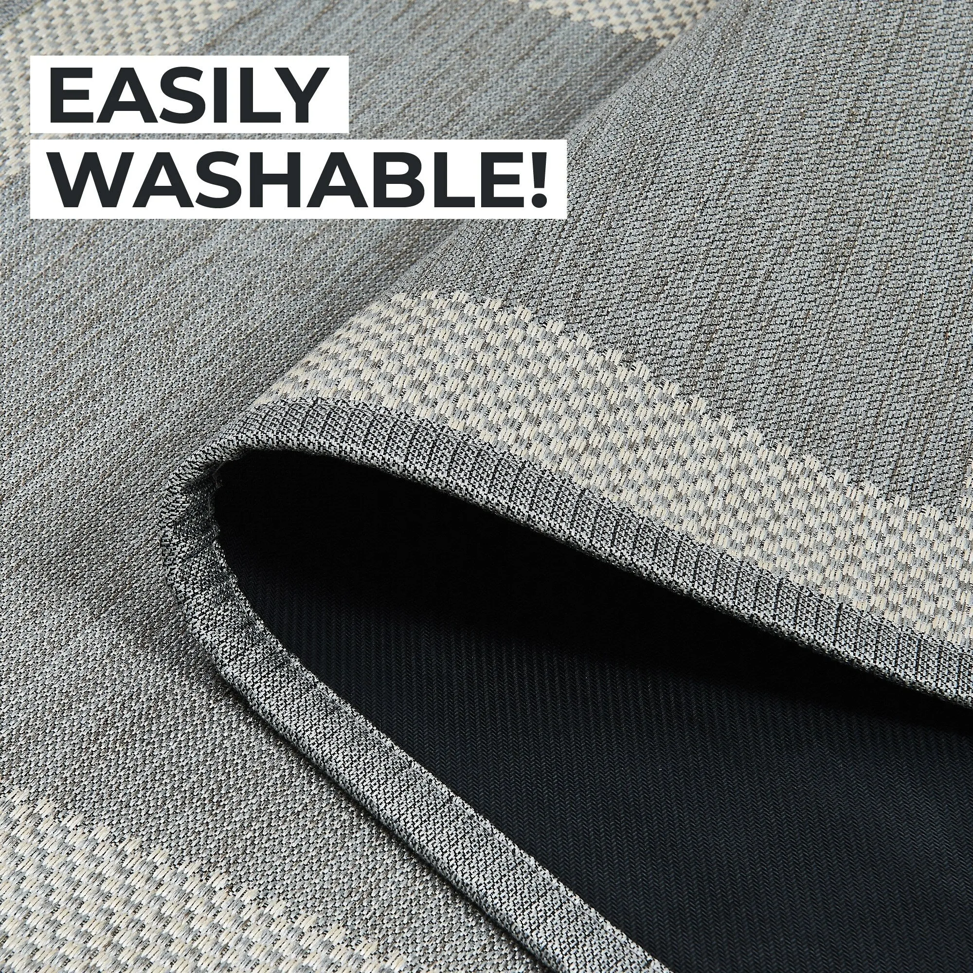Linery & Co. Machine Washable Slip Resistant Bordered 2 Pack Accent Rugs