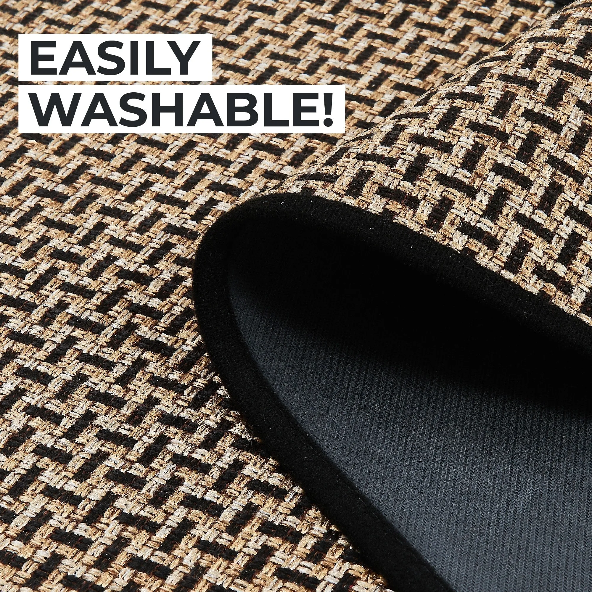 Linery & Co. Machine Washable Slip Resistant Bordered 2 Pack Accent Rugs