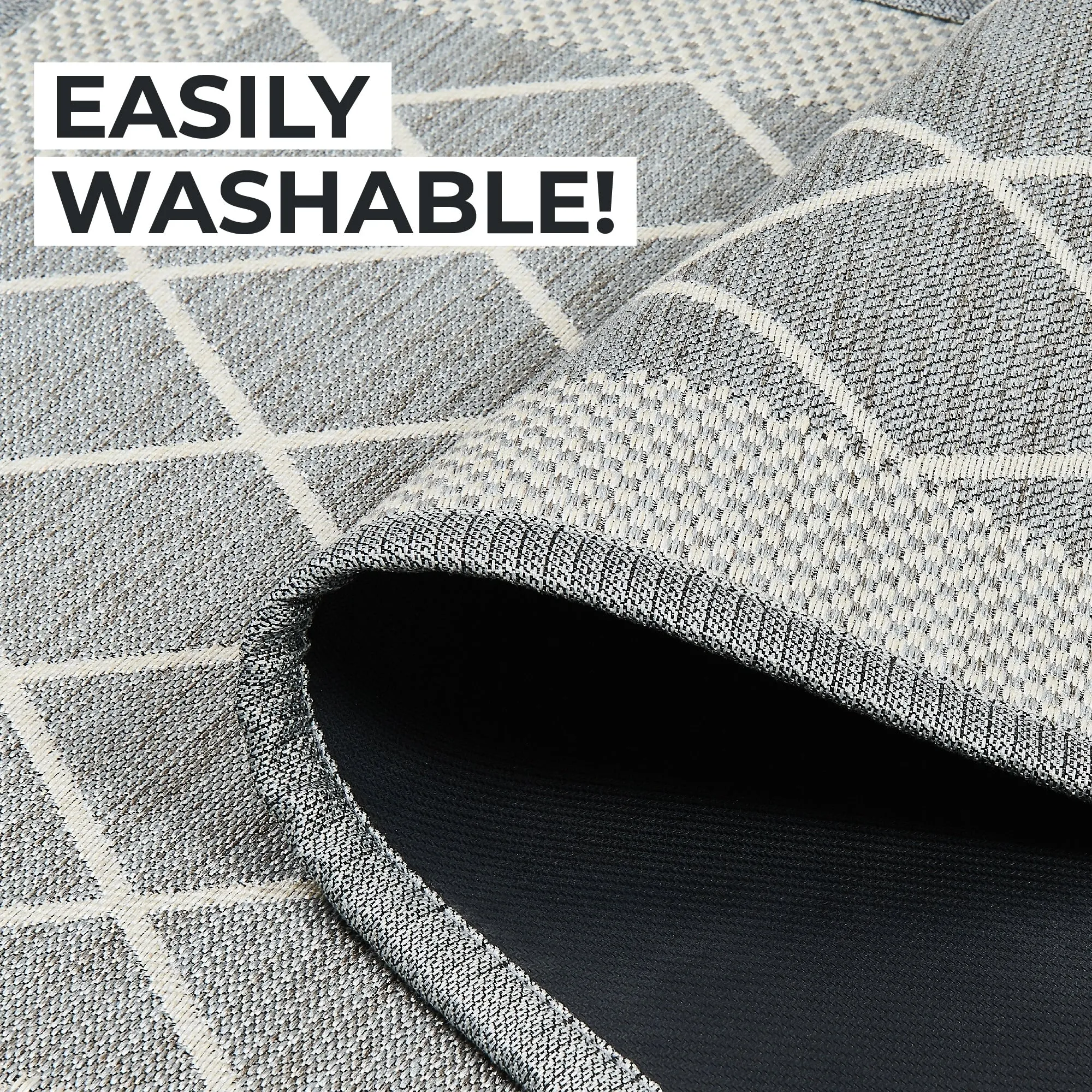 Linery & Co. Machine Washable Slip Resistant Bordered 2 Pack Accent Rugs