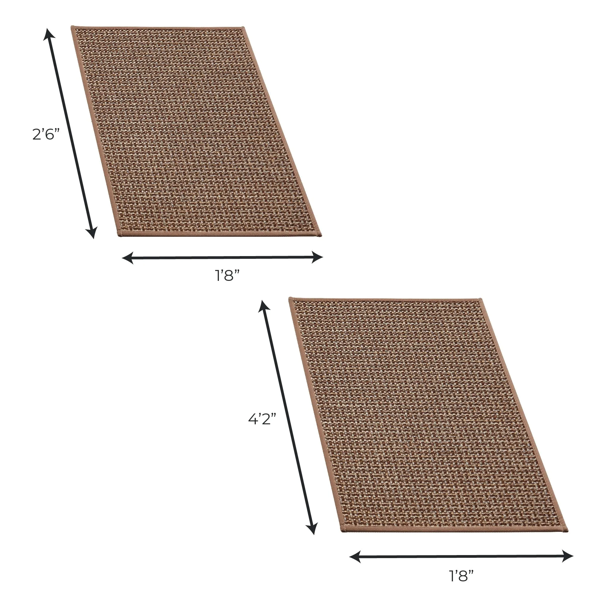 Linery & Co. Machine Washable Slip Resistant Bordered 2 Pack Accent Rugs