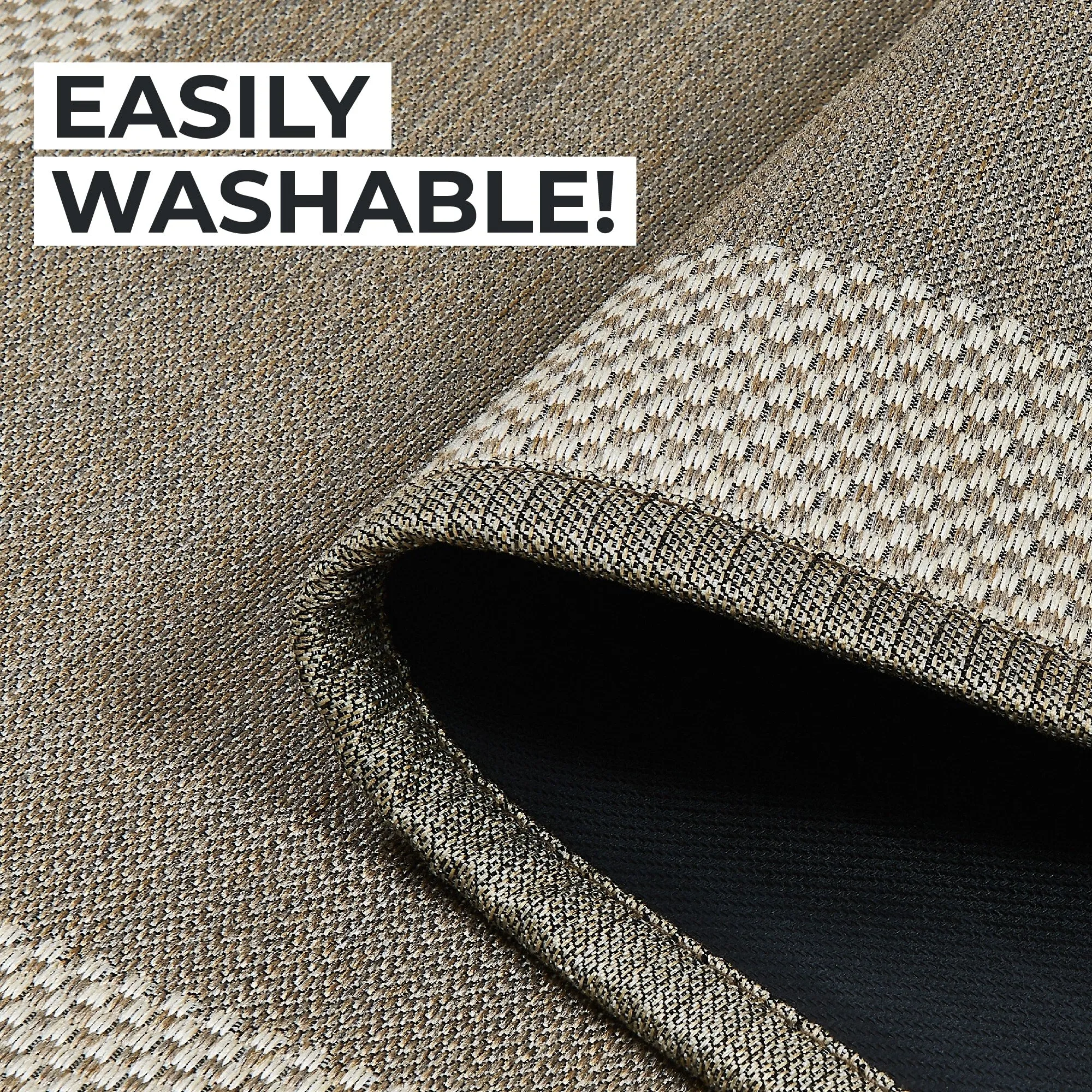 Linery & Co. Machine Washable Slip Resistant Bordered 2 Pack Accent Rugs