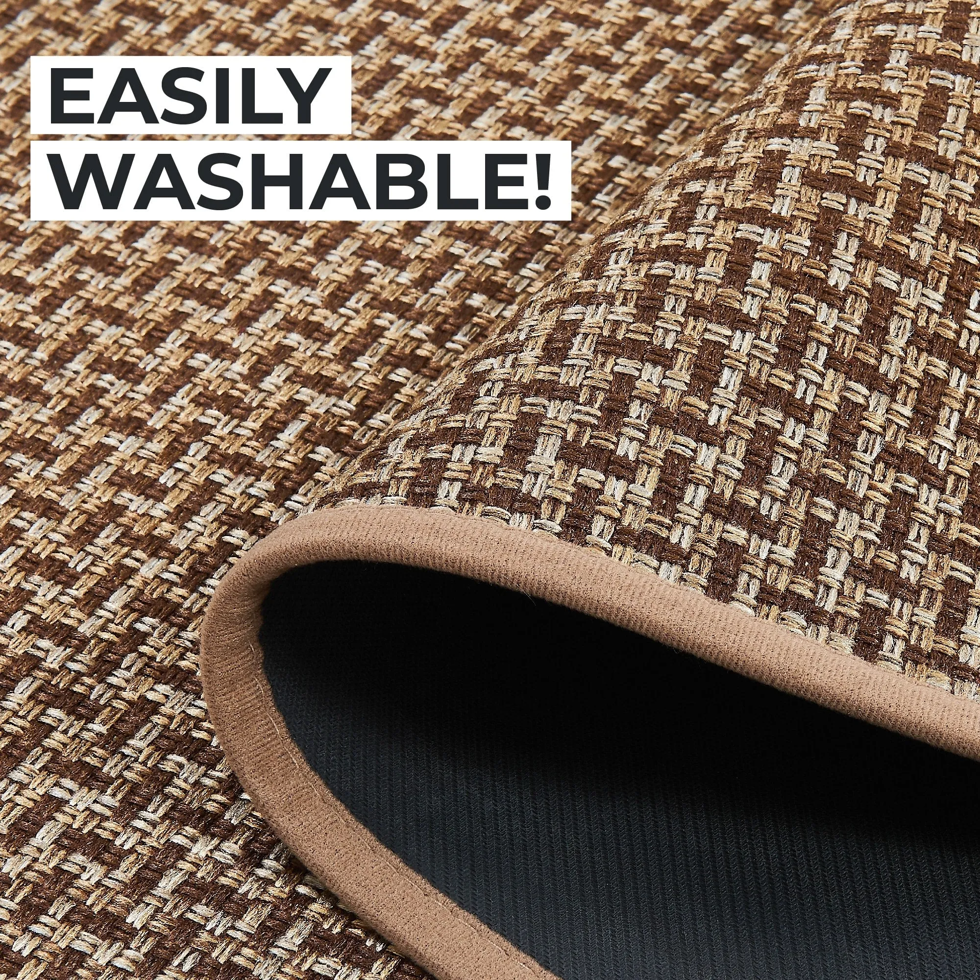 Linery & Co. Machine Washable Slip Resistant Bordered 2 Pack Accent Rugs