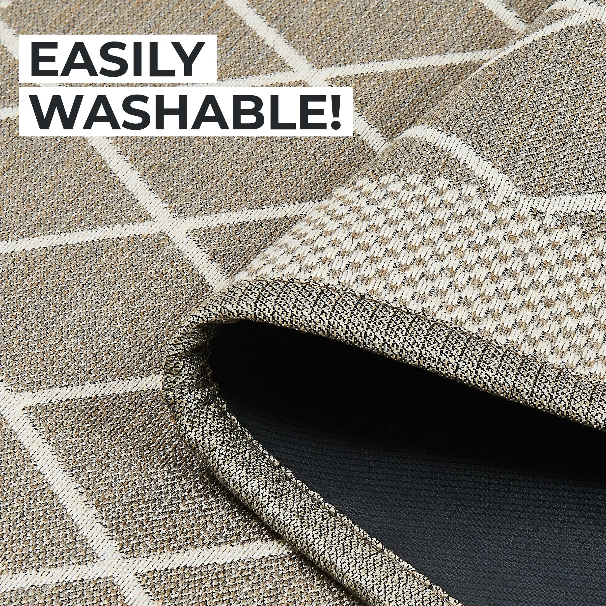 Linery & Co. Machine Washable Slip Resistant Bordered 2 Pack Accent Rugs