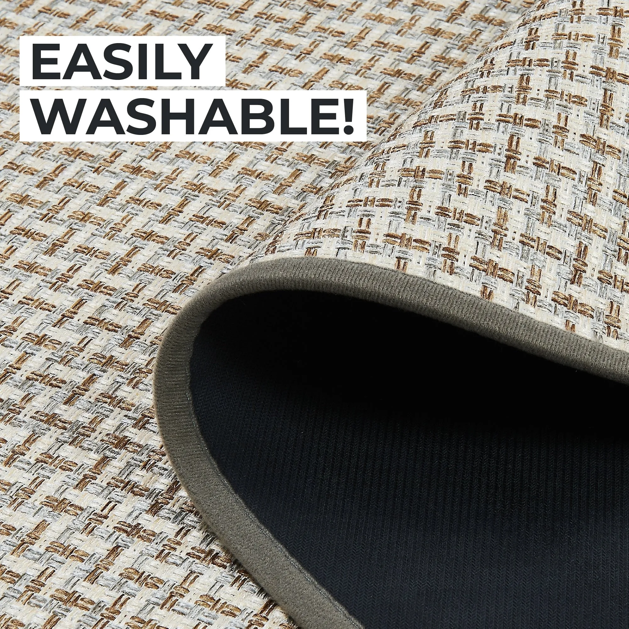 Linery & Co. Machine Washable Slip Resistant Bordered 2 Pack Accent Rugs