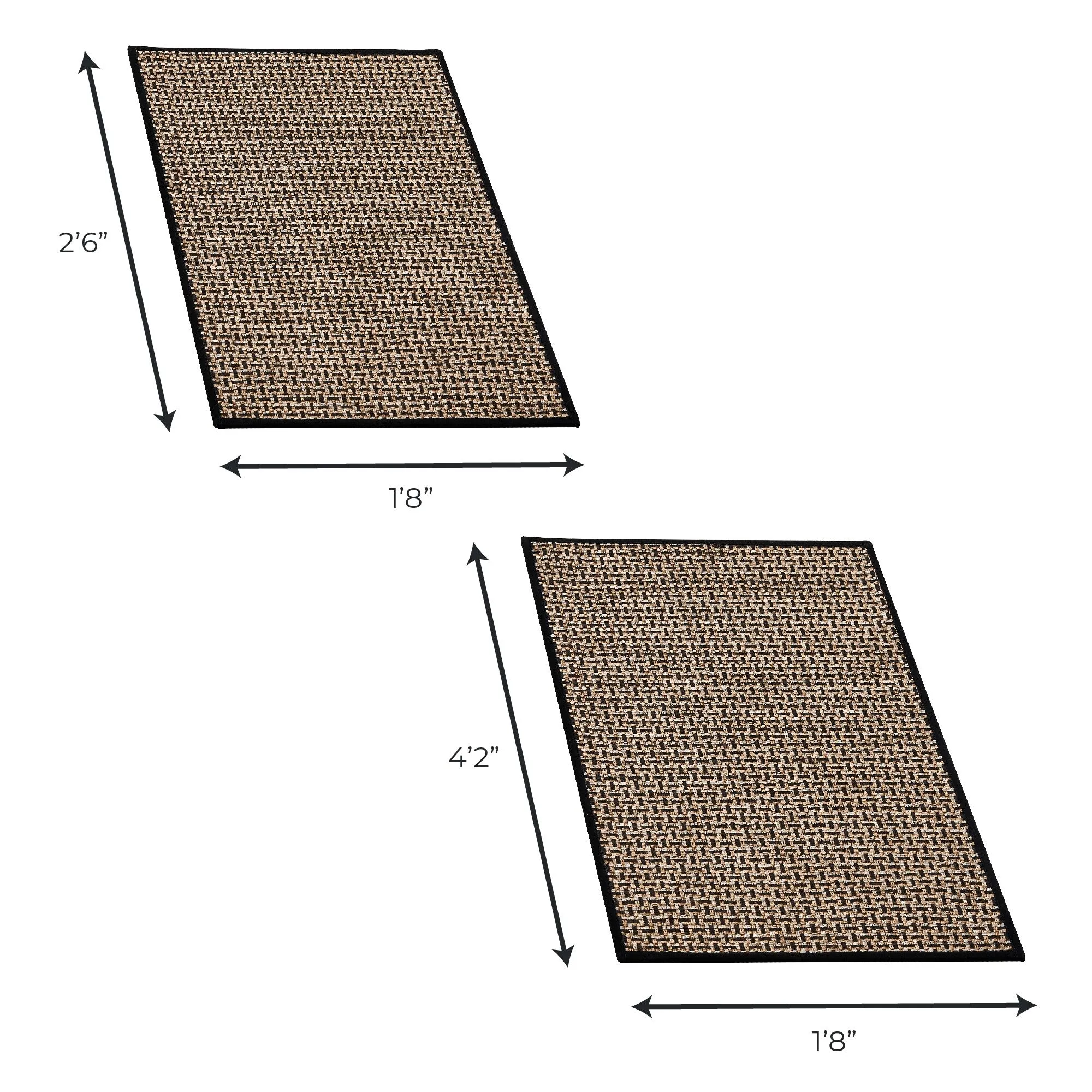 Linery & Co. Machine Washable Slip Resistant Bordered 2 Pack Accent Rugs